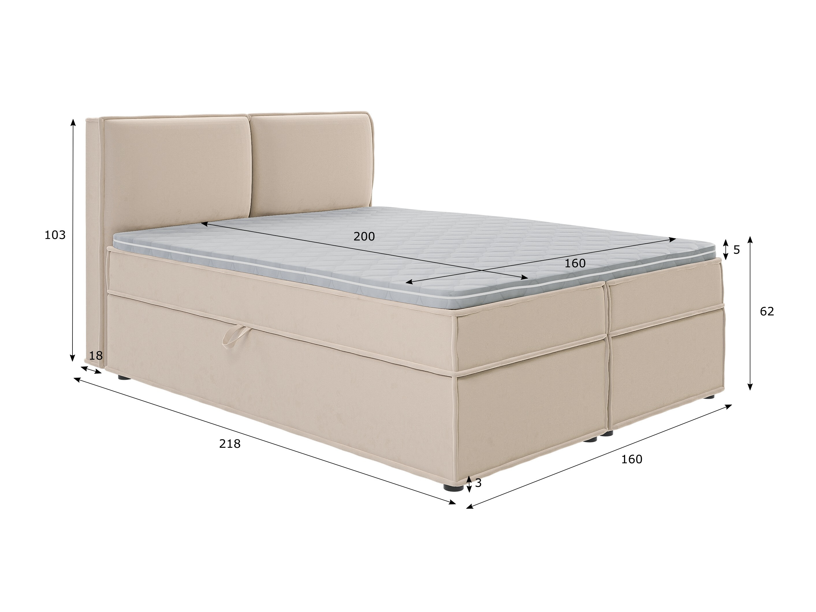 Boxspring postelja Rocklin 134 (Enjoy New 01)