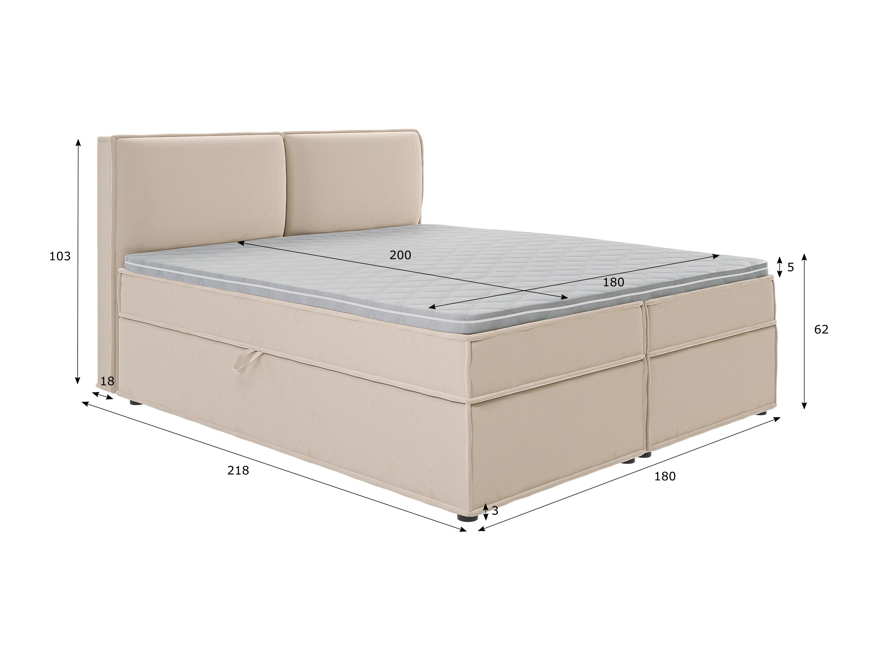 Boxspring postelja Rocklin 134 (Enjoy New 01)
