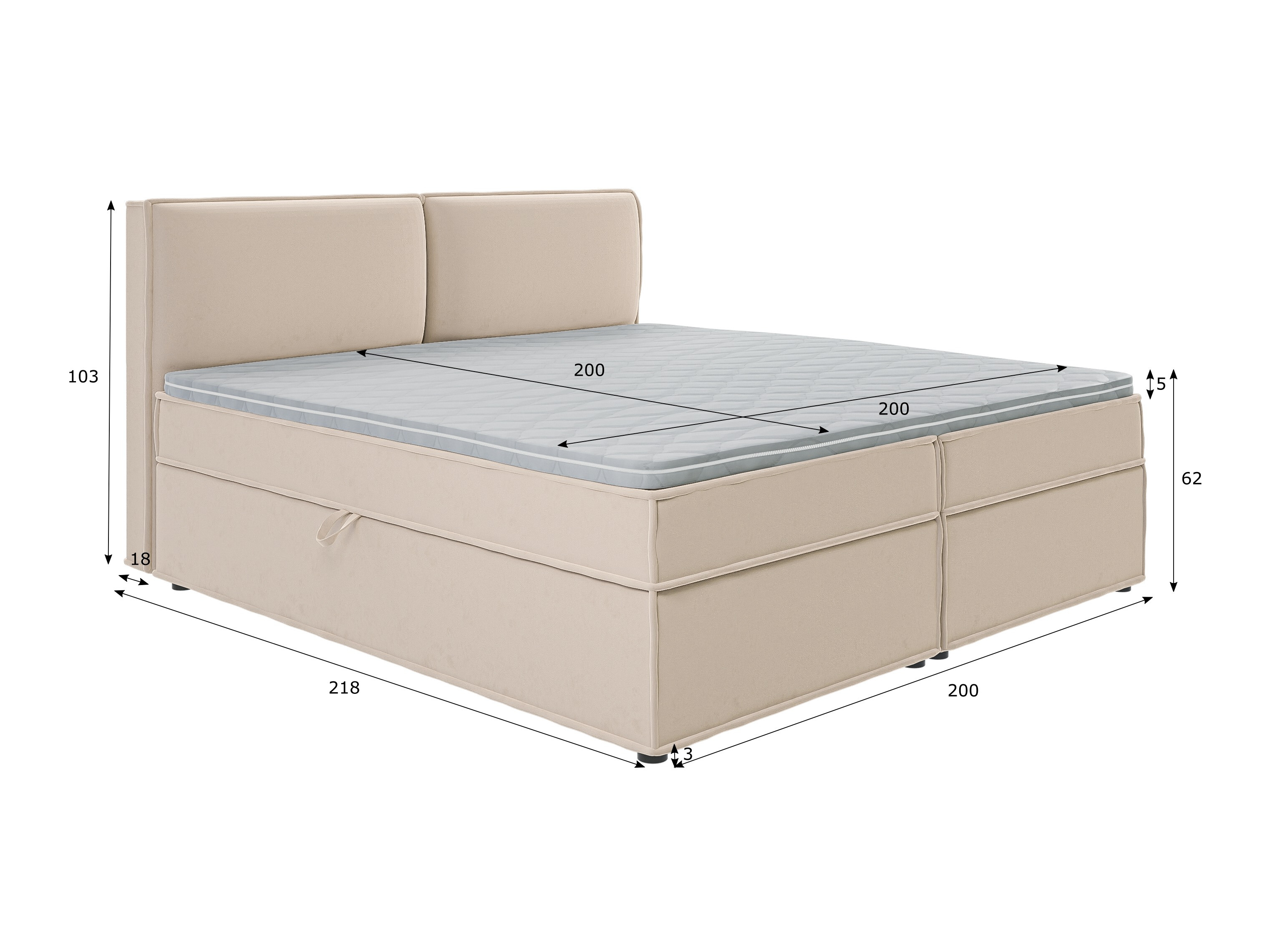 Boxspring postelja Rocklin 134 (Enjoy New 01)