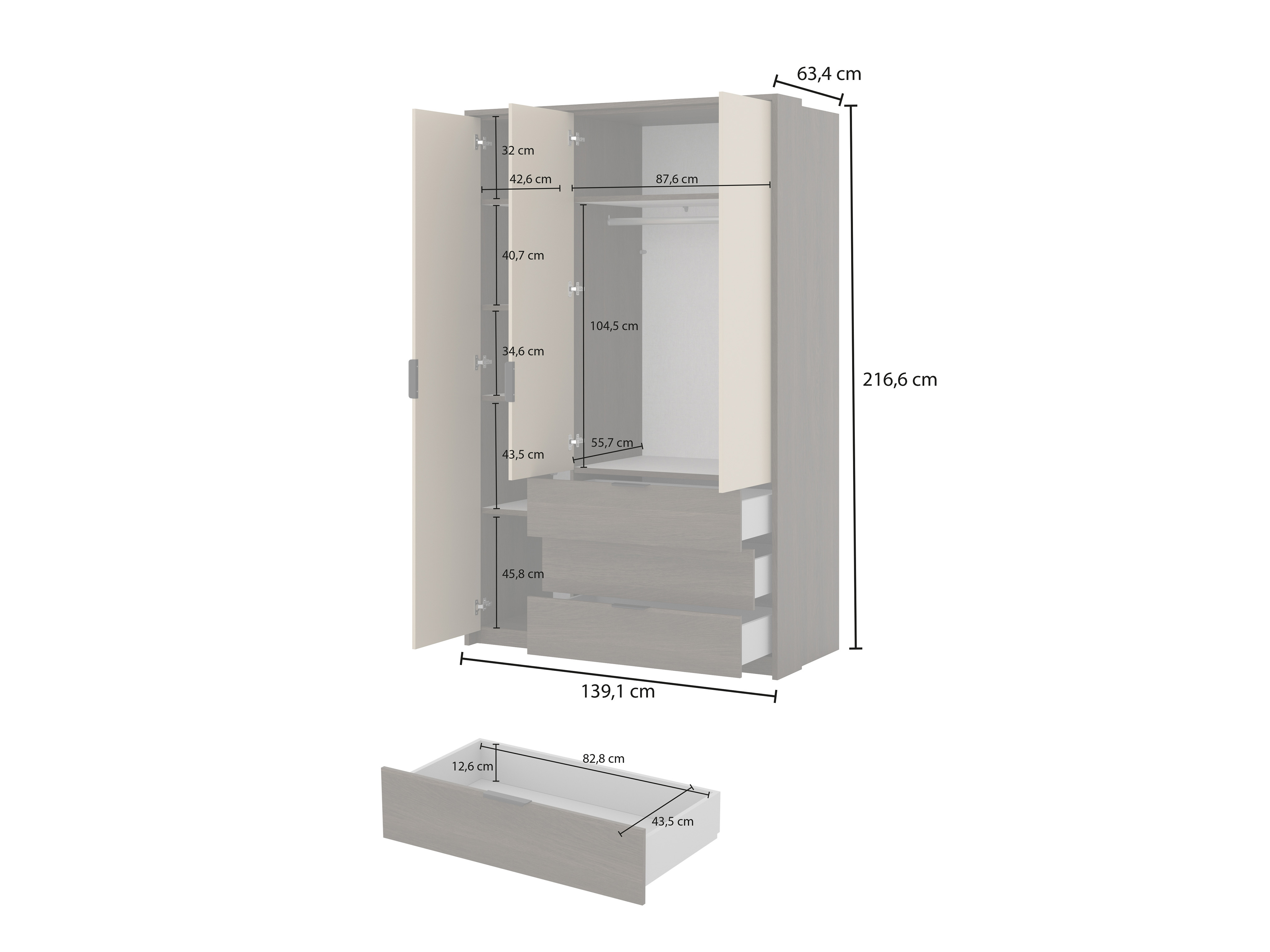 Garderobna omara Austin 385