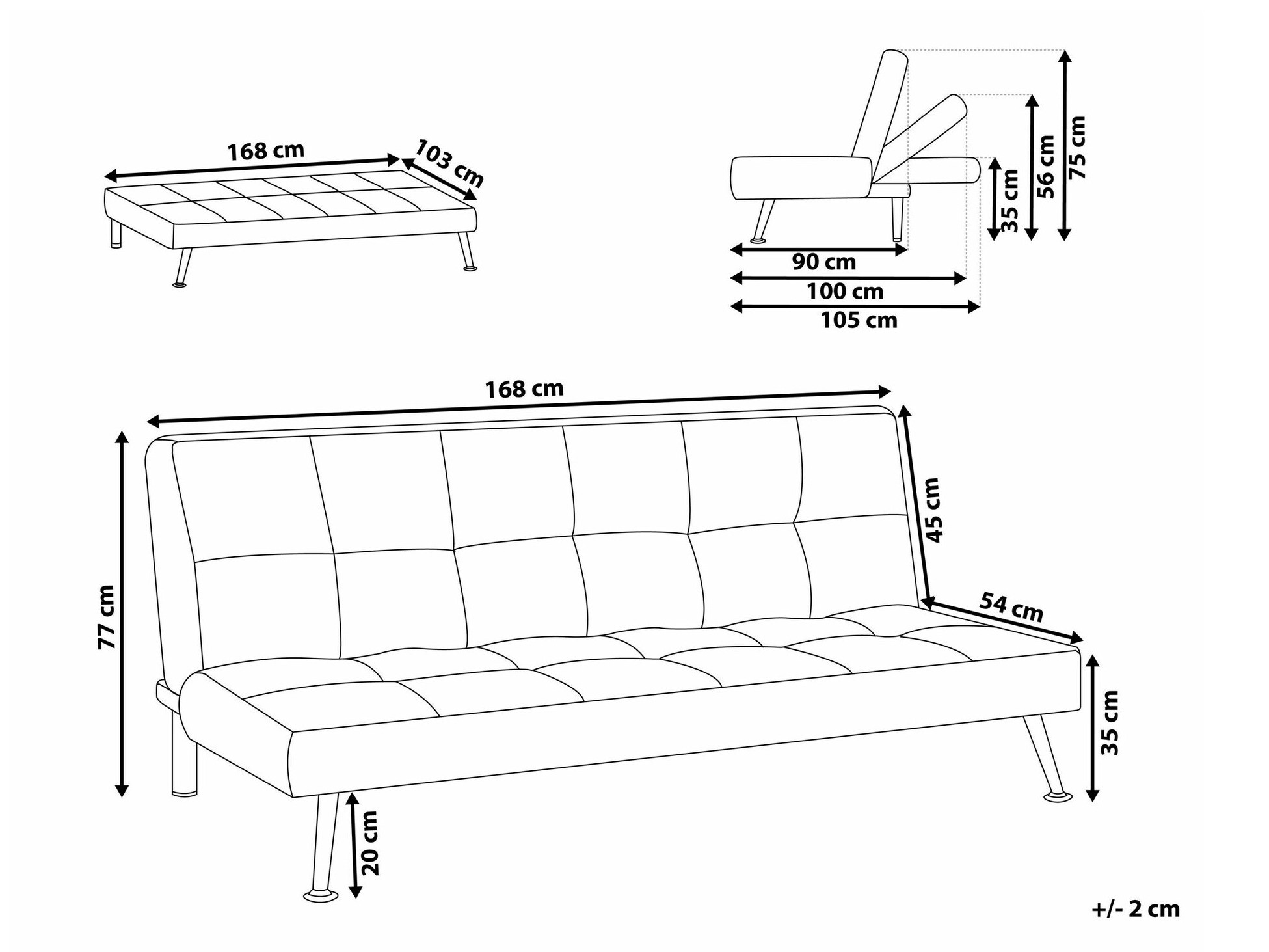Raztegljiv kavč Berwyn 1989 (Svetlo bež)