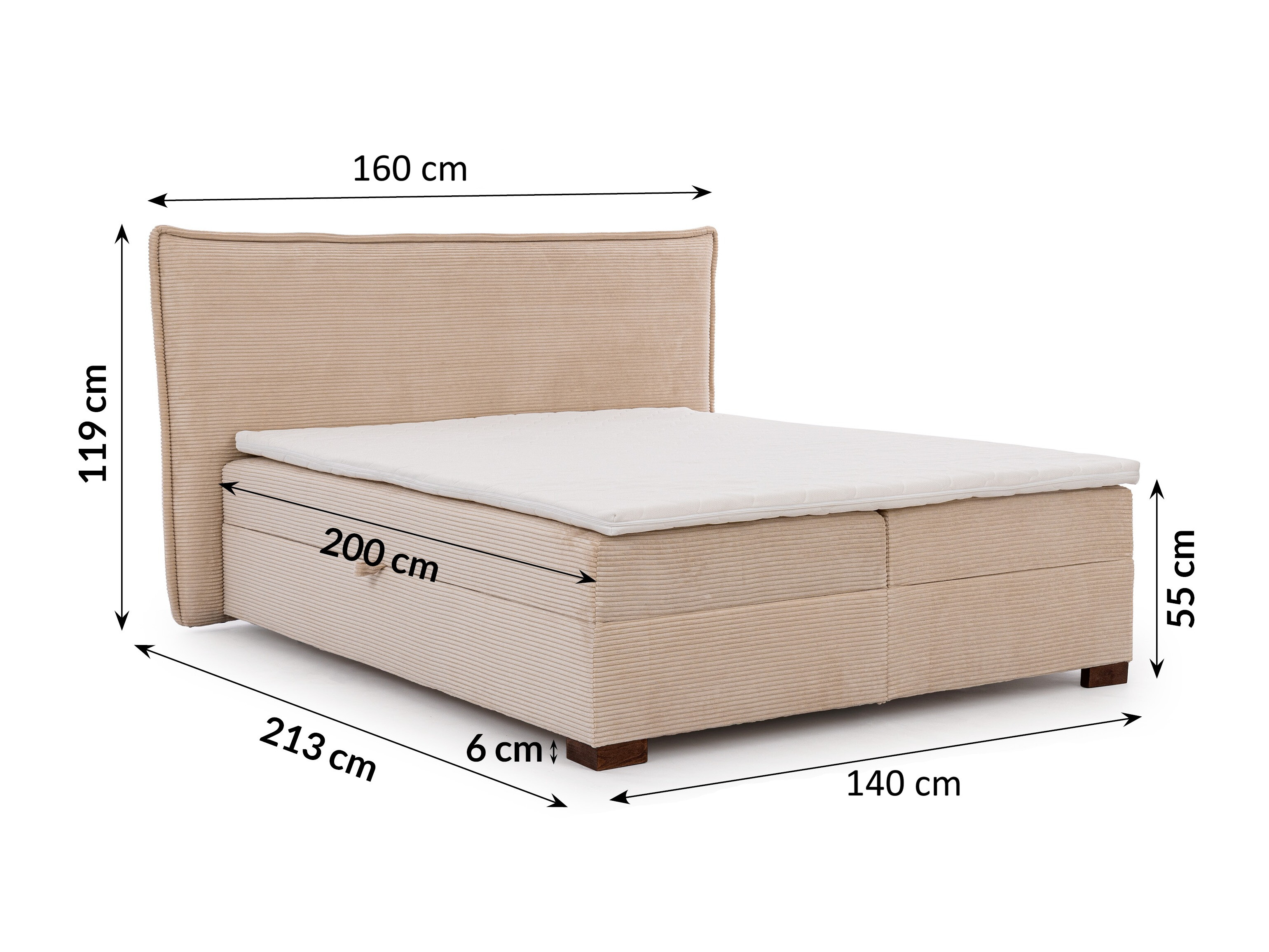 Boxspring postelja Rocklin 135 (Lincoln 86)