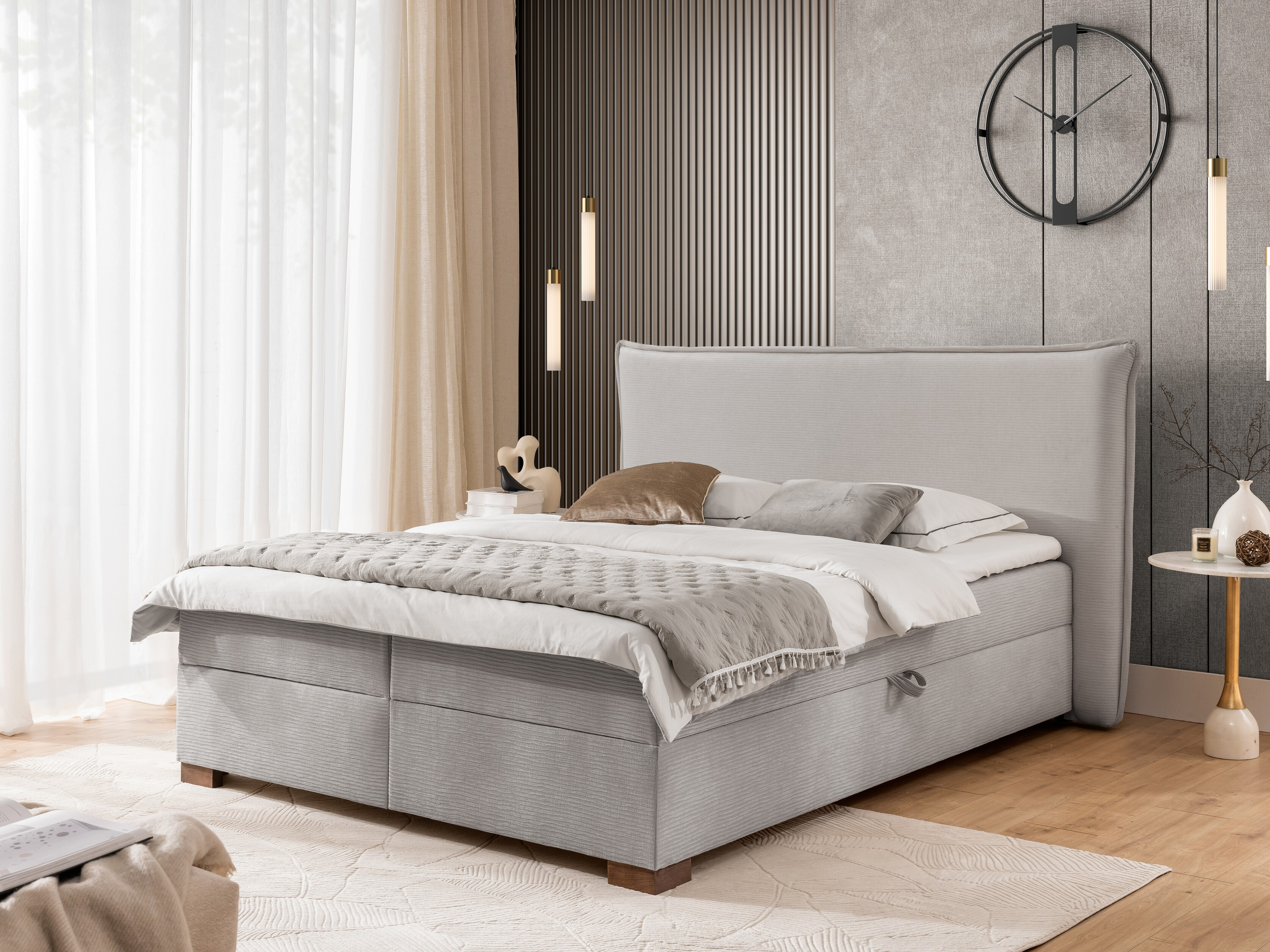 Boxspring postelja Rocklin 135 (Maranta 18)