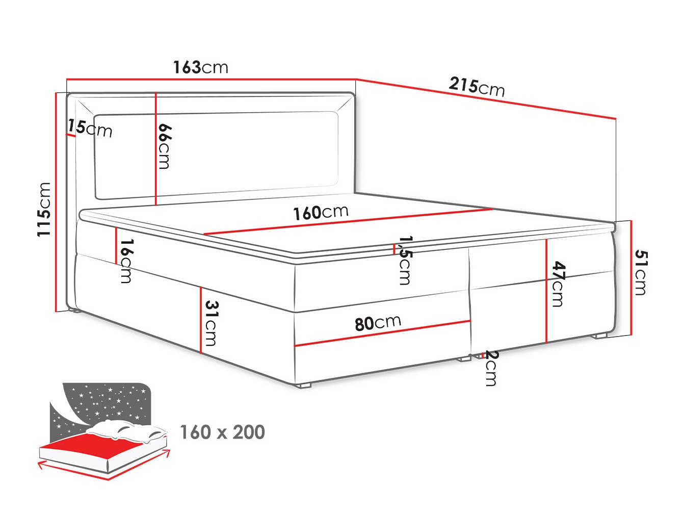 Boxspring postelja Pomona 112 (Victoria 14 853)