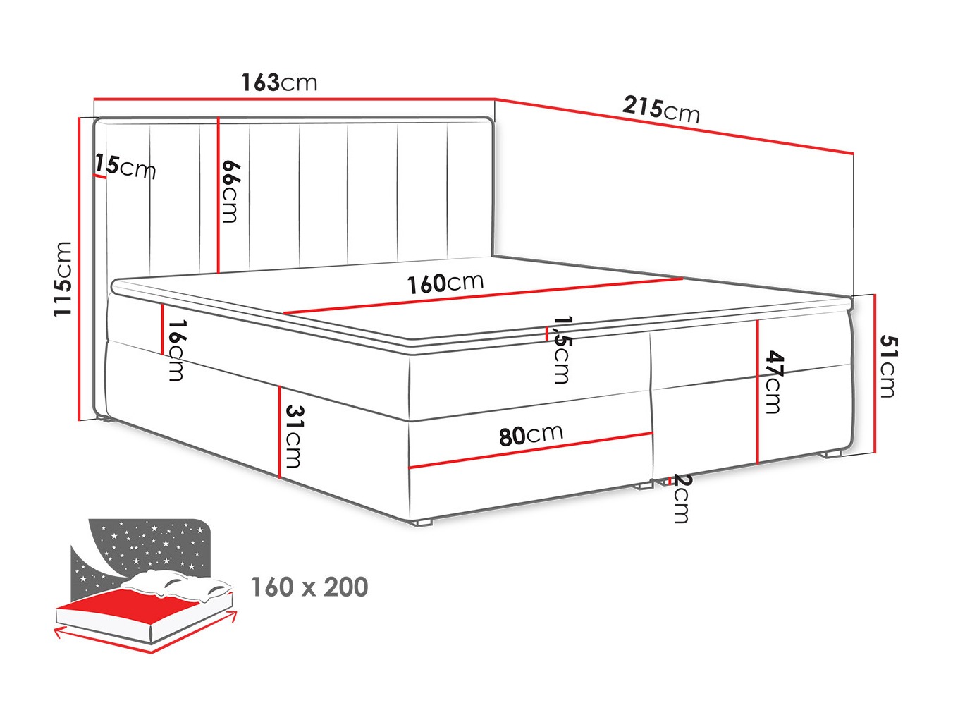 Boxspring postelja Pomona 116 (Magic žamet 2206)