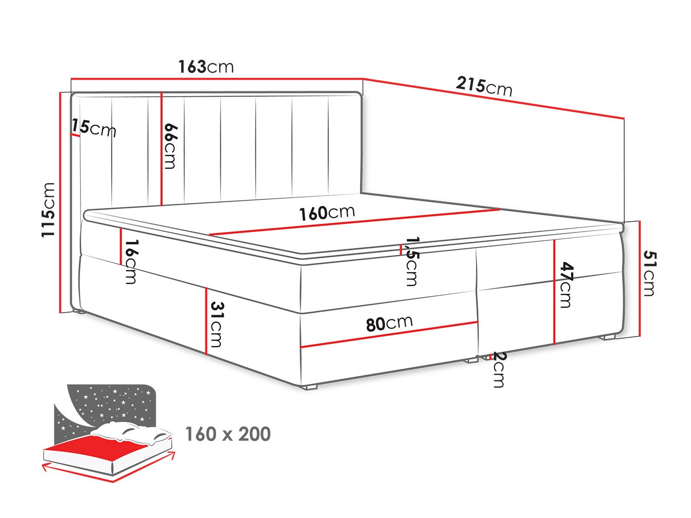 Boxspring postelja Pomona 116 (Magic žamet 2213)