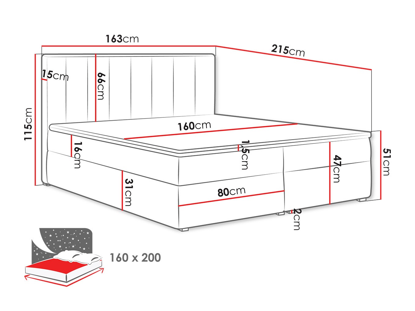 Boxspring postelja Pomona 116 (Magic žamet 2216)