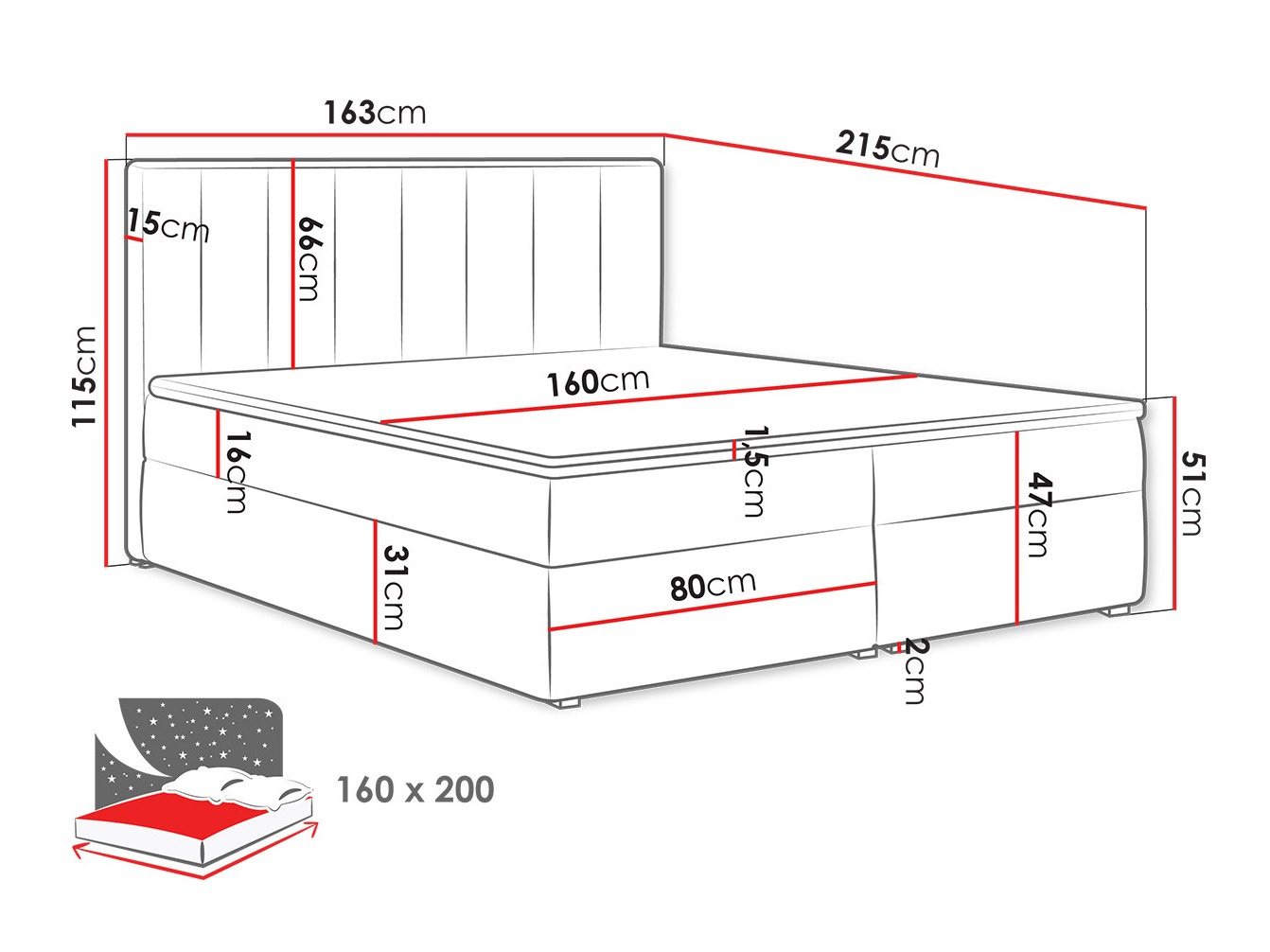 Boxspring postelja Pomona 116 (Magic žamet 2217)