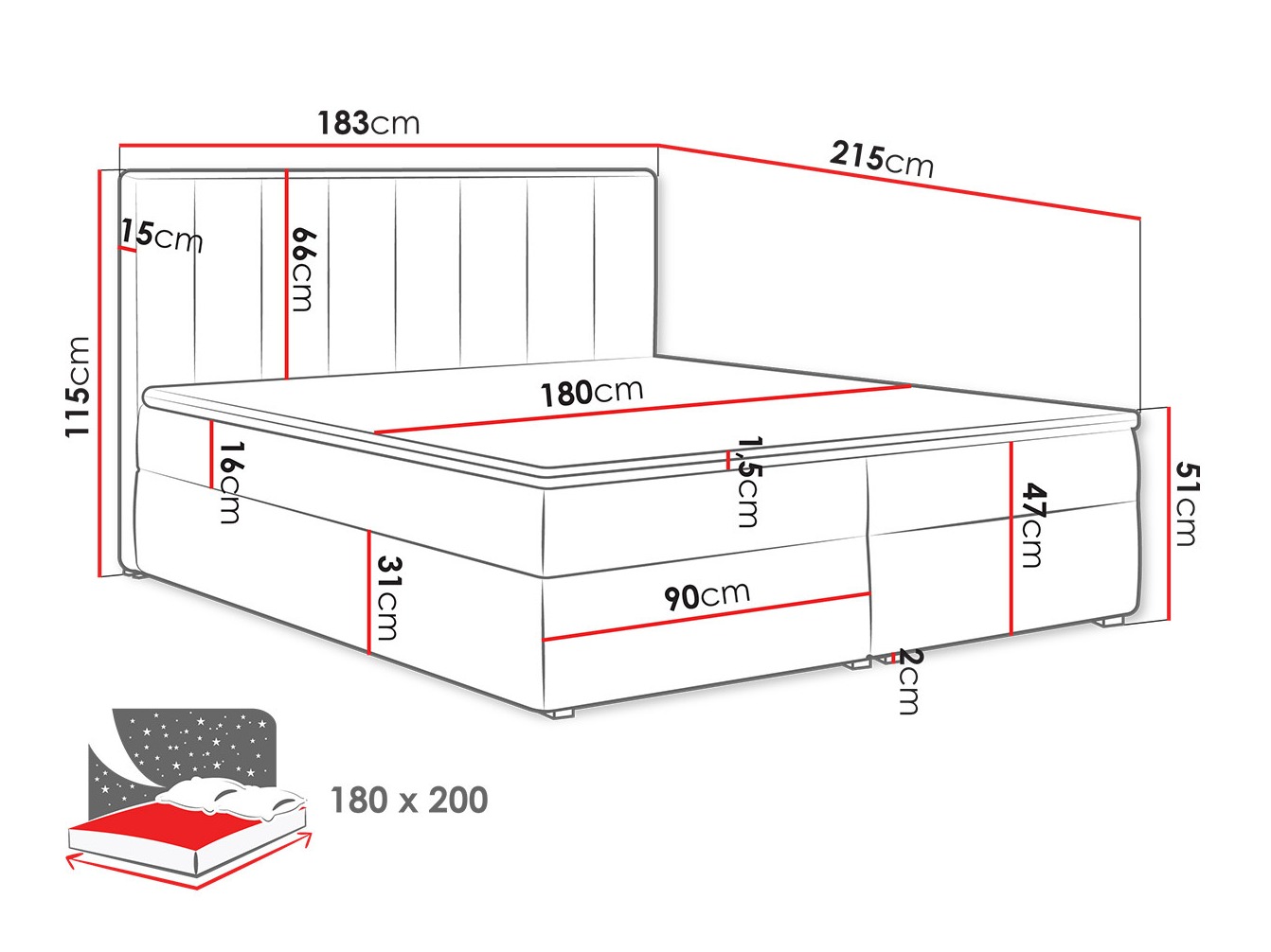 Boxspring postelja Pomona 116 (Magic žamet 2217)