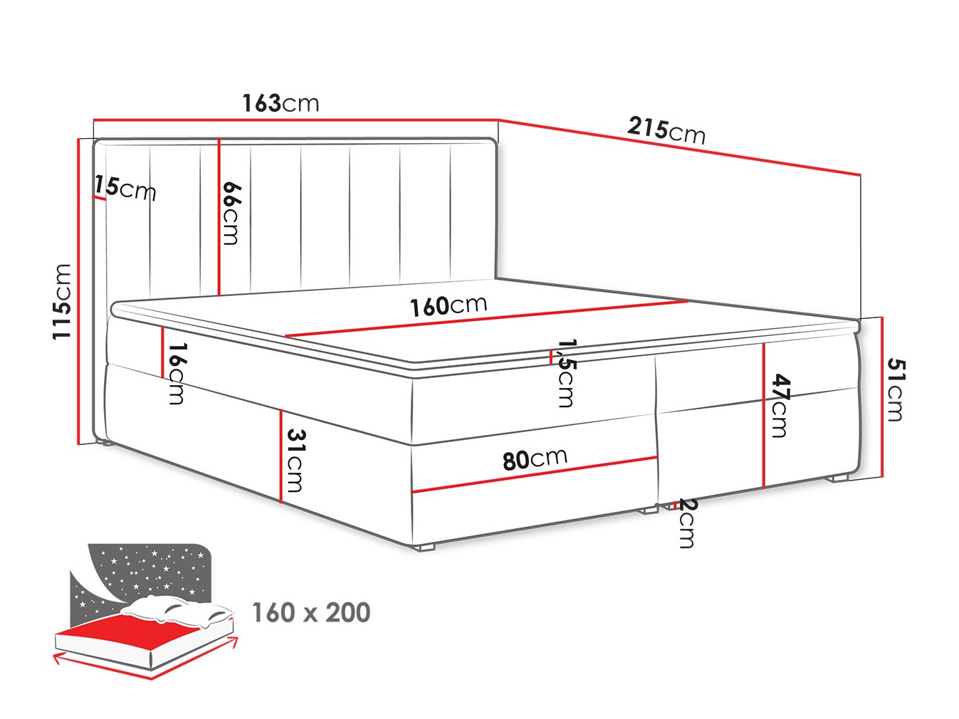 Boxspring postelja Pomona 116 (Magic žamet 2225)