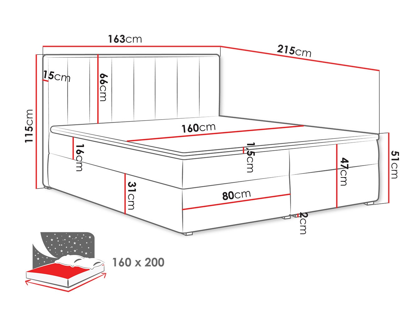 Boxspring postelja Pomona 116 (Magic žamet 2258)