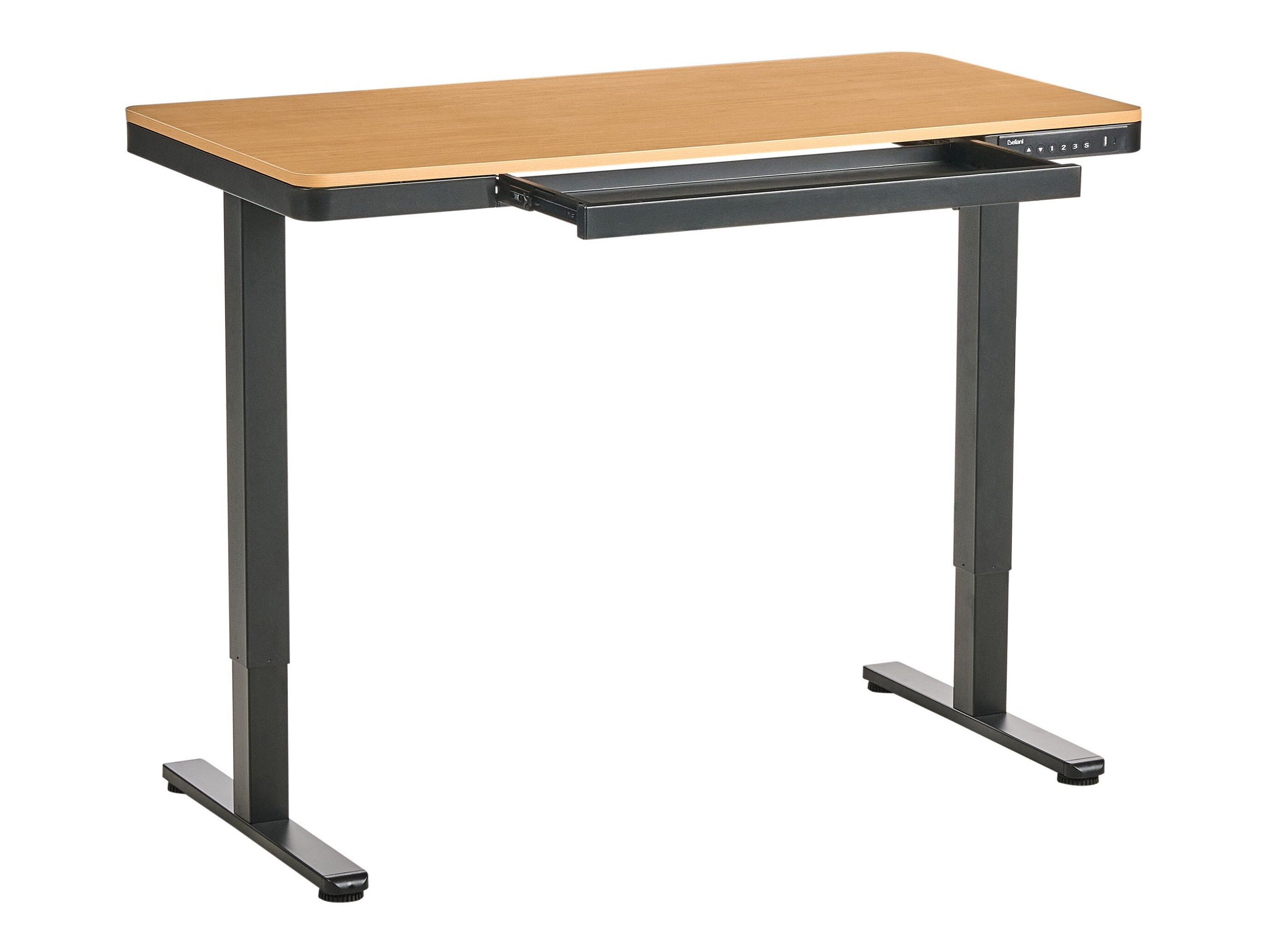 Dvižna pisalna miza Berwyn 2994 (Črna + Svetlo rjava)