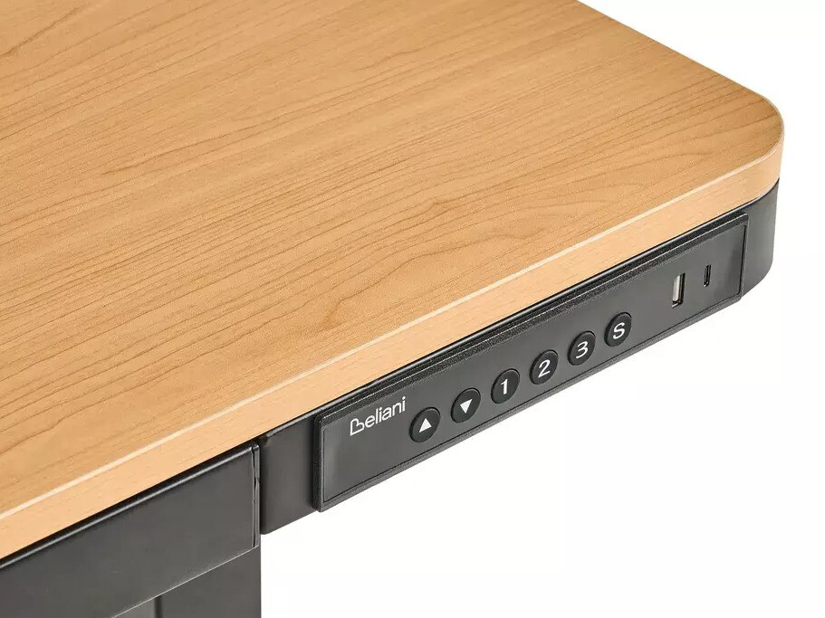 Dvižna pisalna miza Berwyn 2994 (Črna + Svetlo rjava)