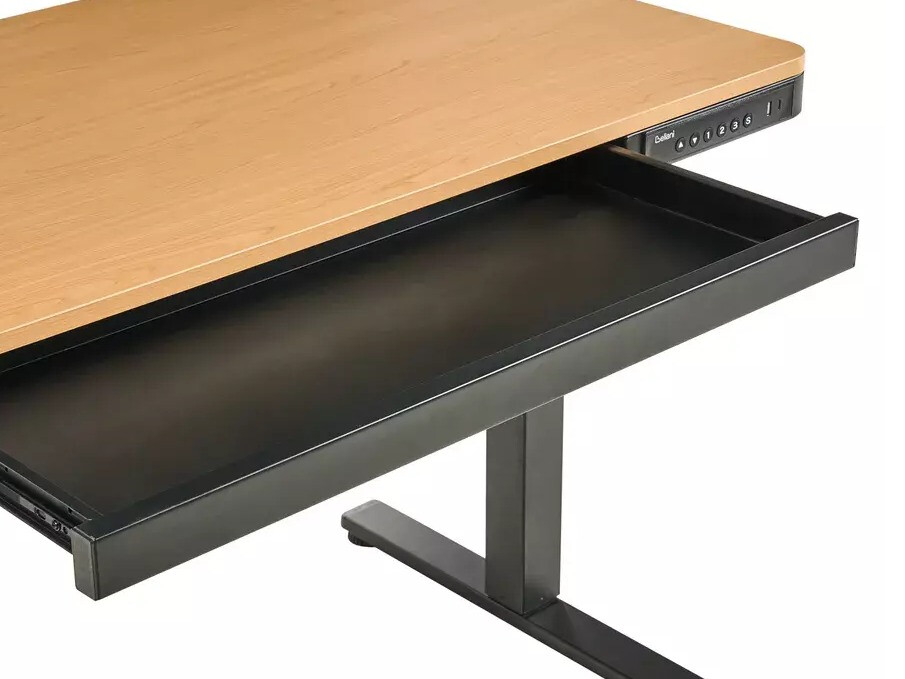 Dvižna pisalna miza Berwyn 2994 (Črna + Svetlo rjava)