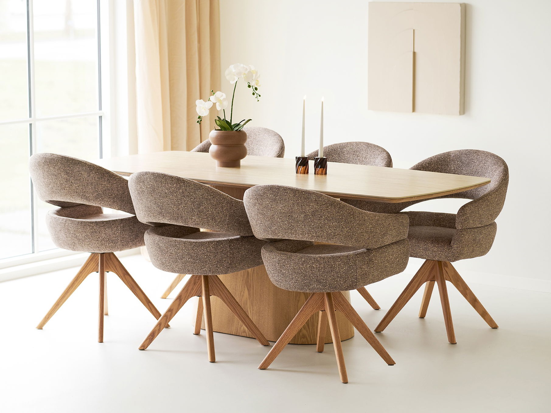 Miza Brea 269 (Hrast + Svetla Travertine)