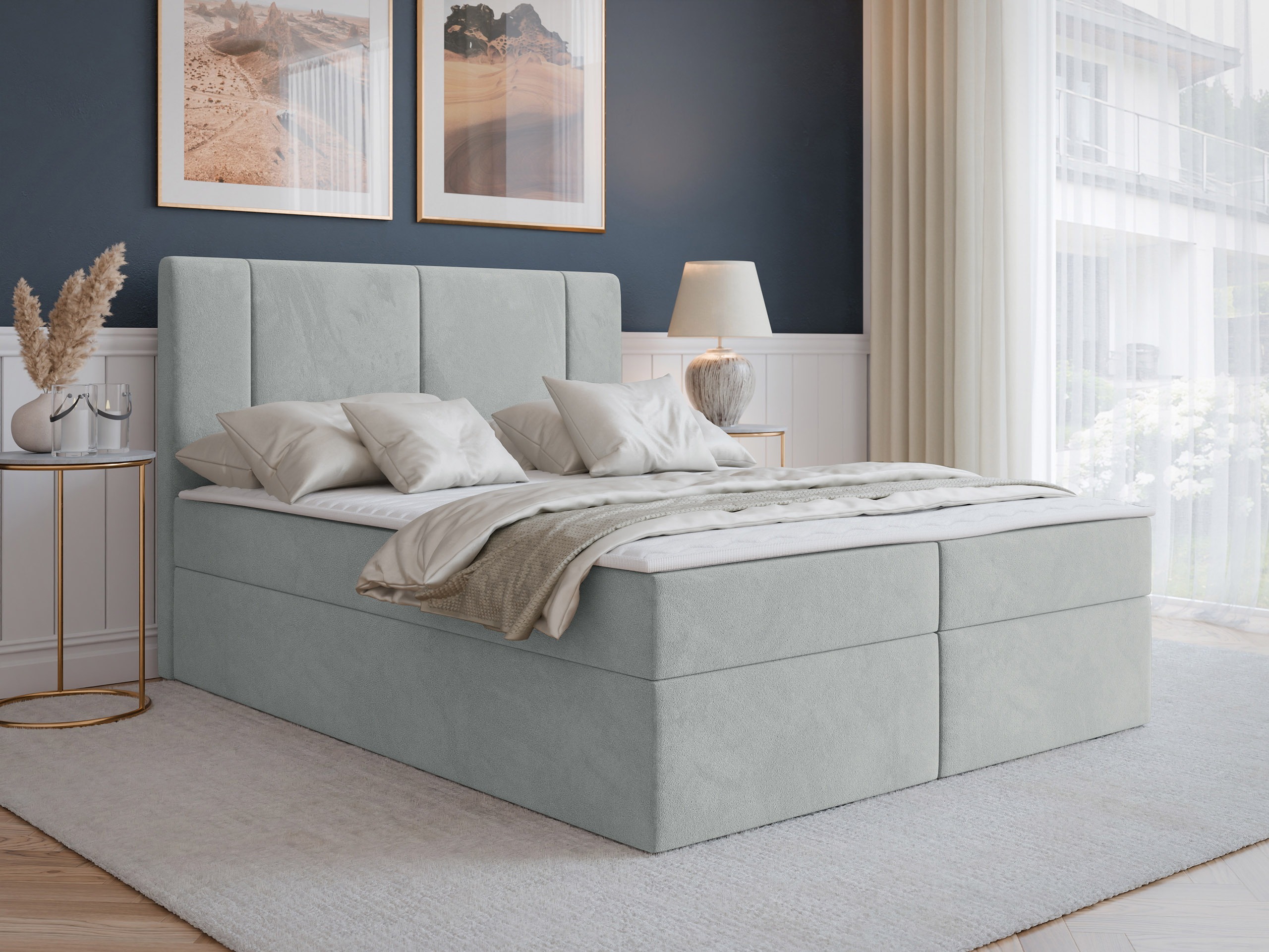 Boxspring postelja Zanesville 101 (Manila 14)