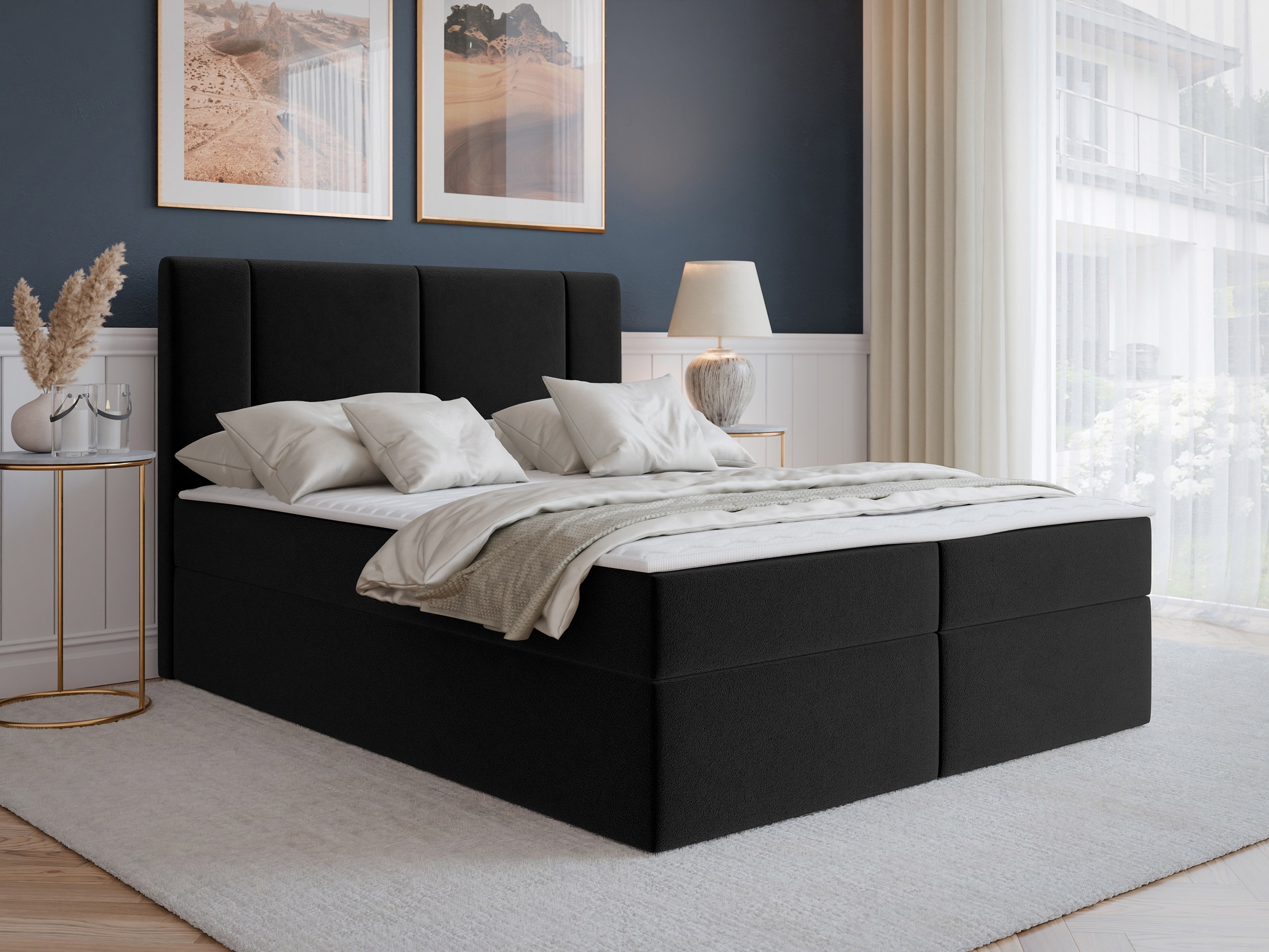 Boxspring postelja Zanesville 101 (Manila 18)