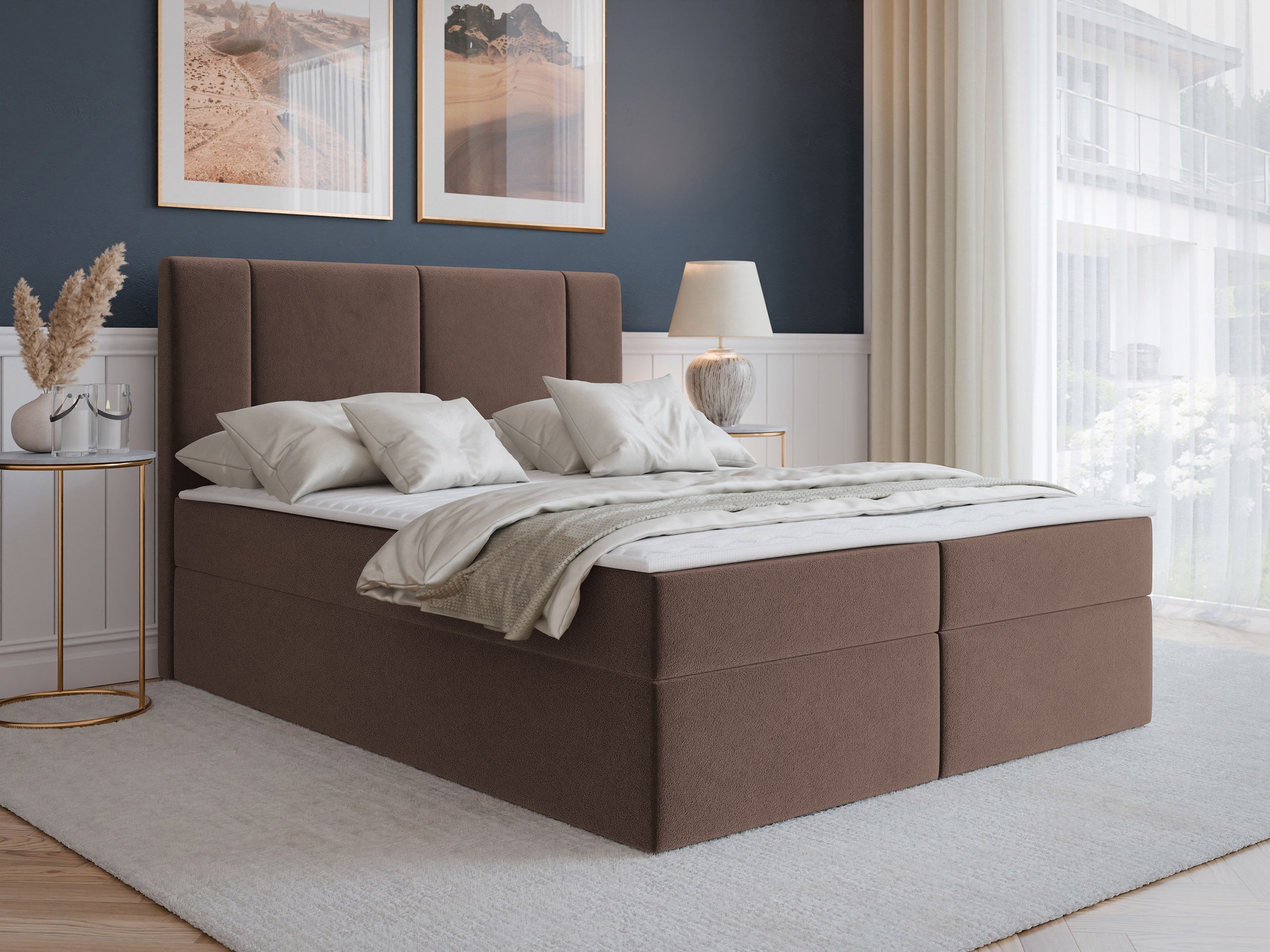 Boxspring postelja Zanesville 101 (Manila 22)
