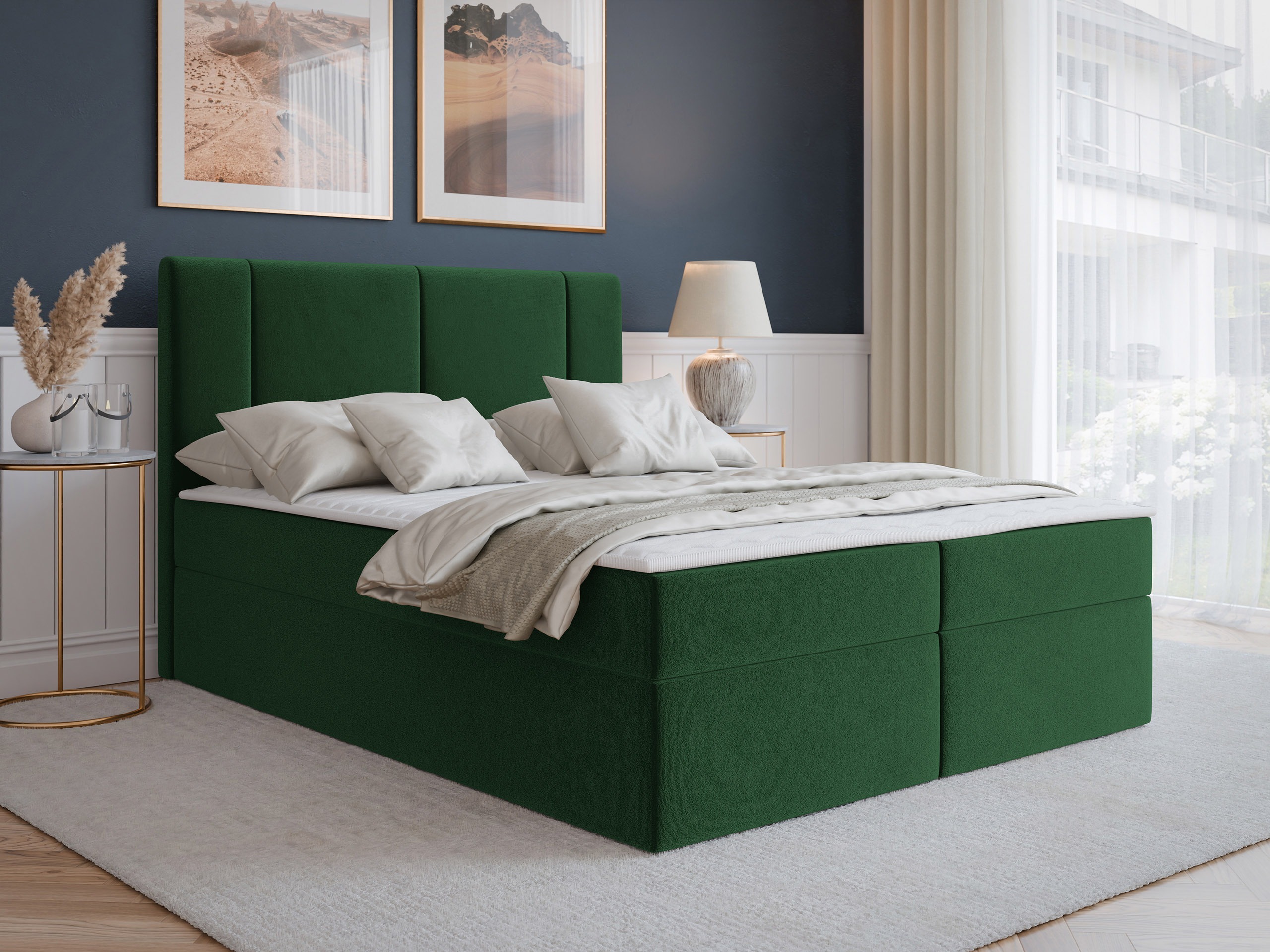 Boxspring postelja Zanesville 101 (Manila 35)