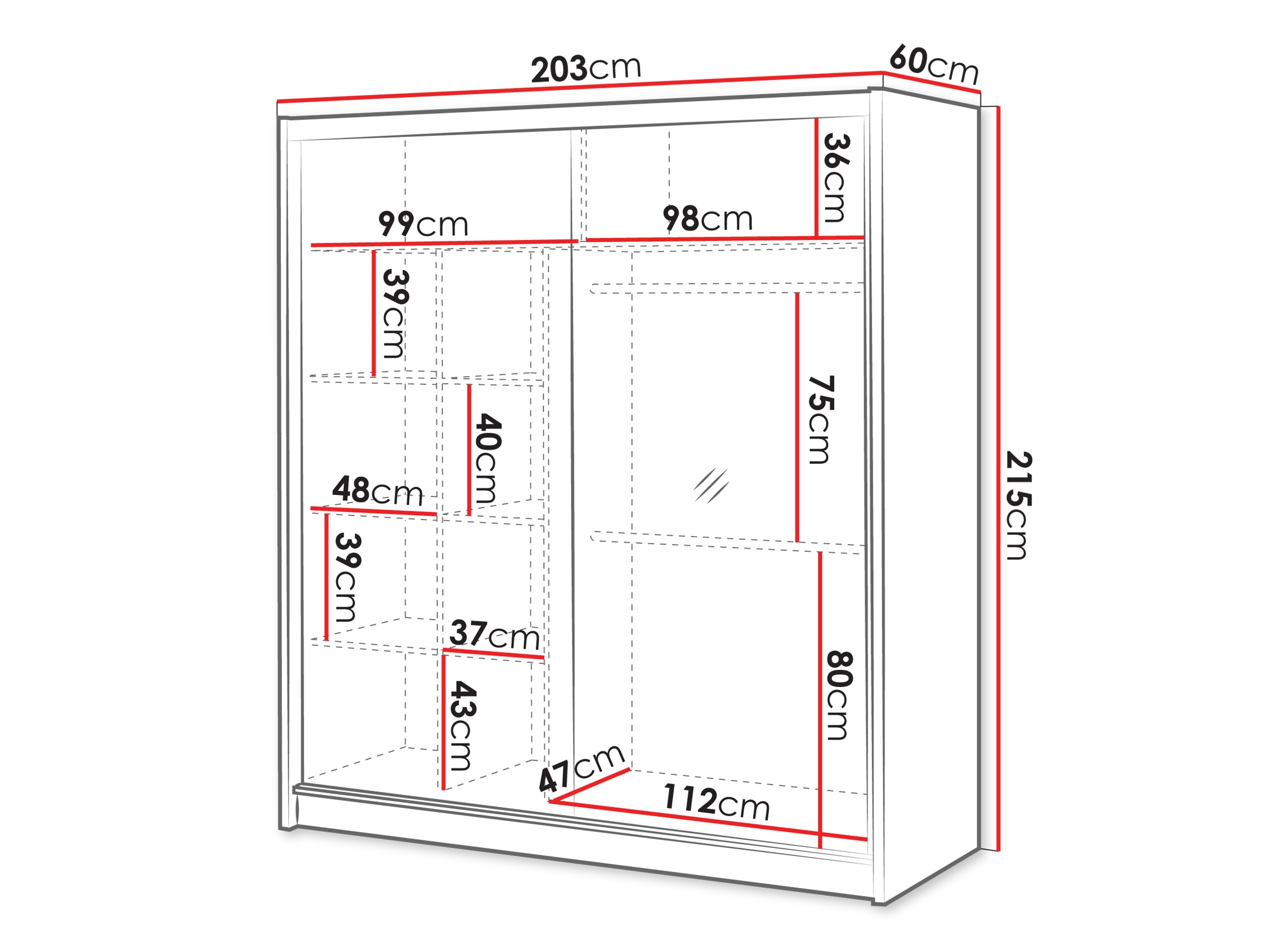 Garderobna omara Honolulu 274 (Kašmir + Wotan hrast)