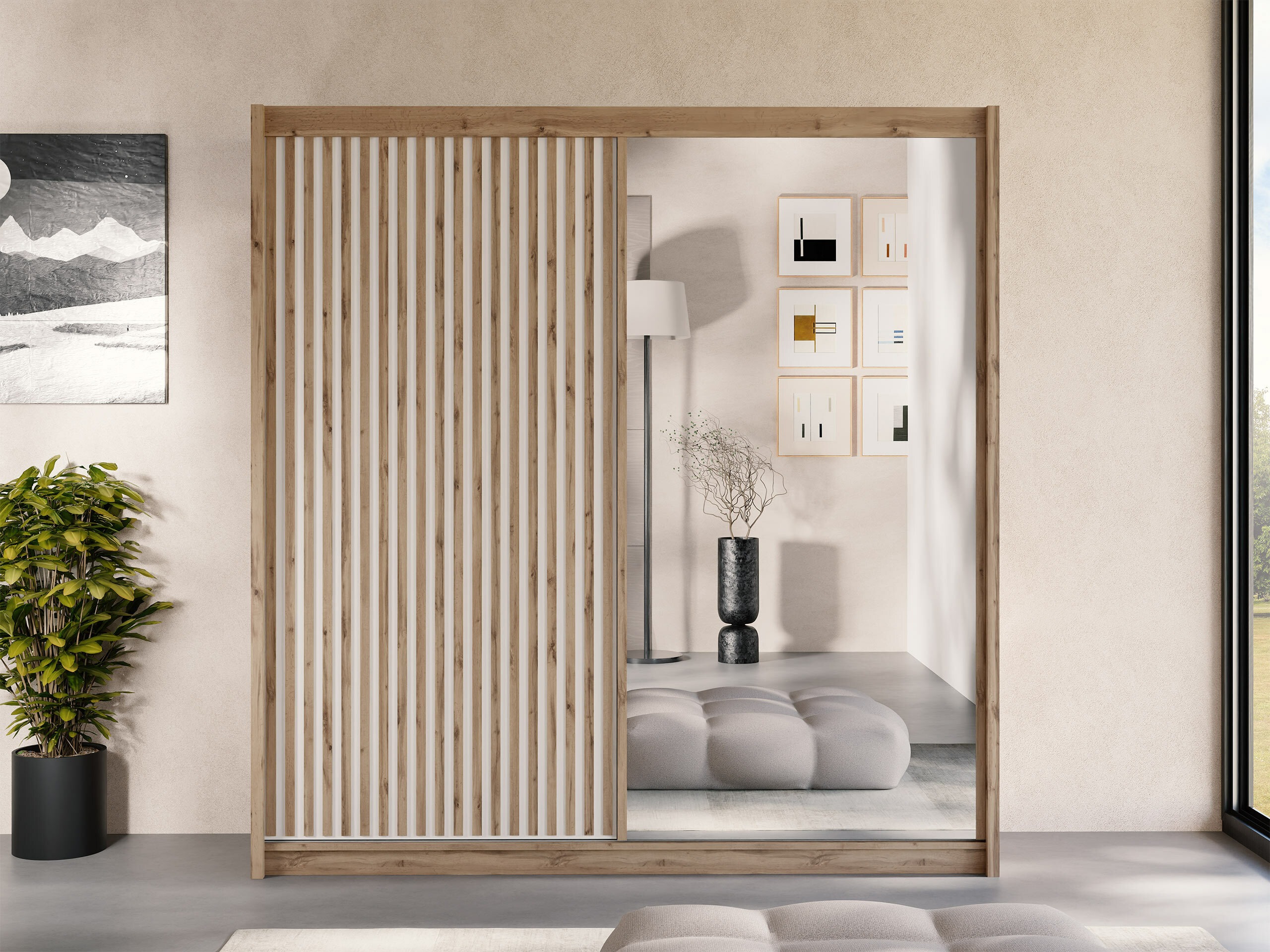 Garderobna omara Honolulu 274 (Kašmir + Wotan hrast)