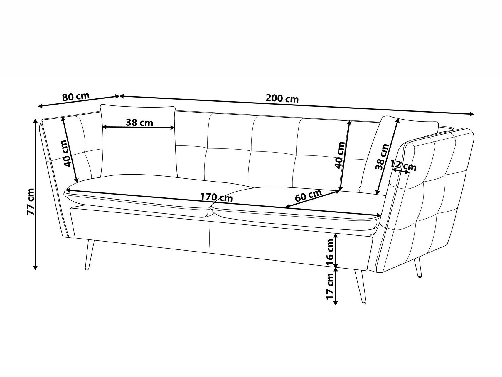 Kavč Berwyn 1245 (Roza)