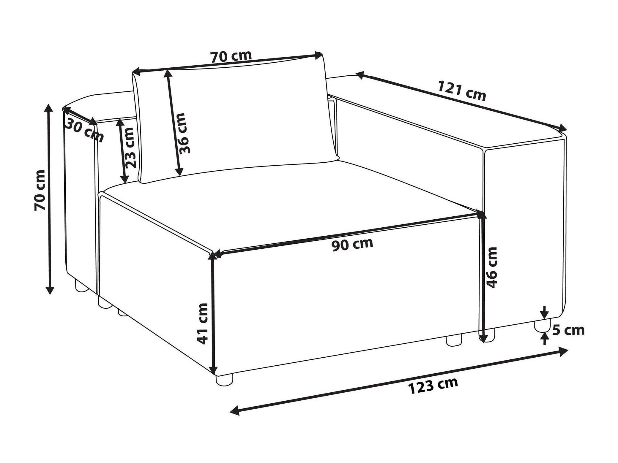 Modularni fotelj Avialu 104 (Svetlo zelena)