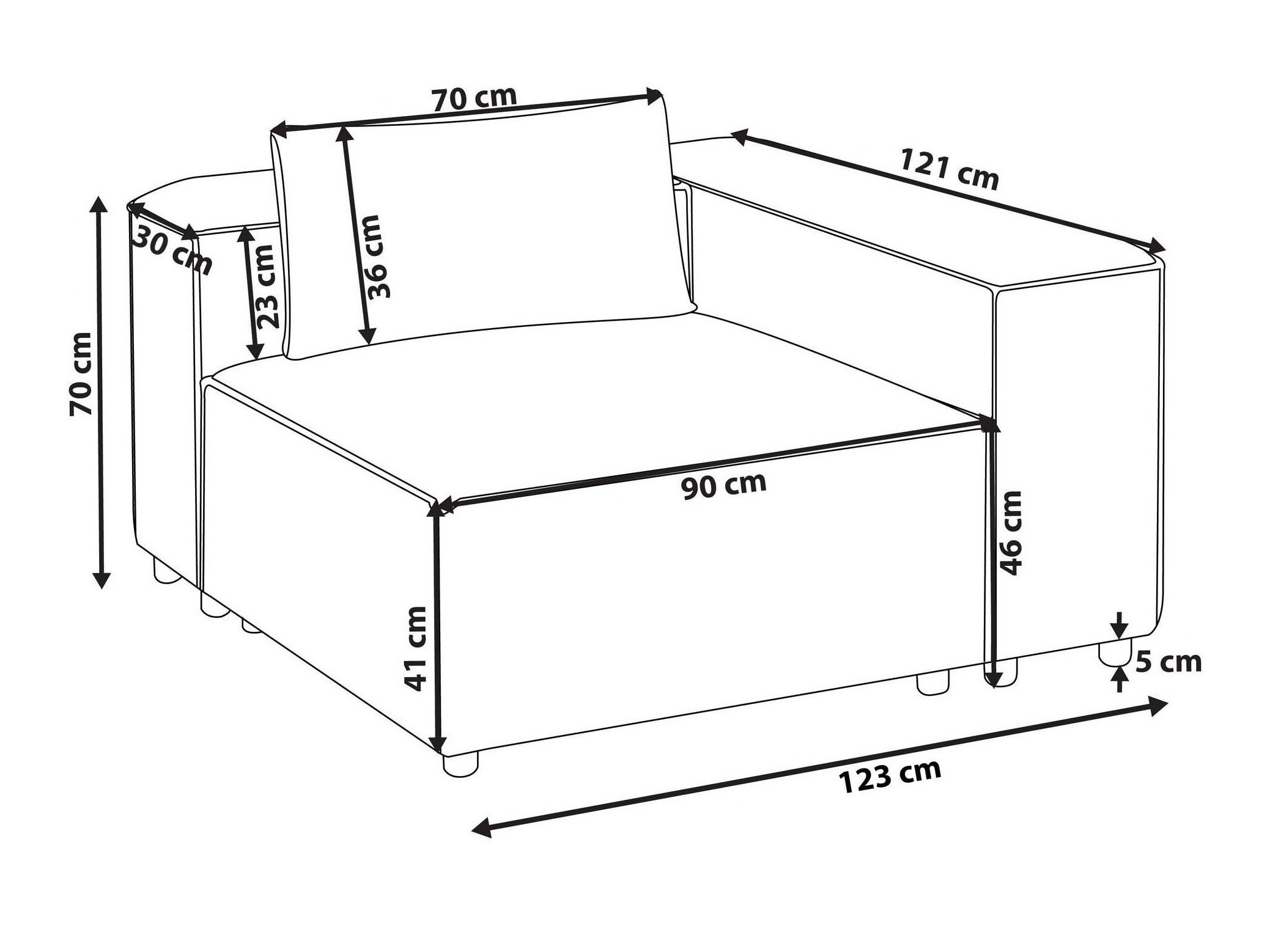 Modularni sedežni element Avialu 104 (Rjava)