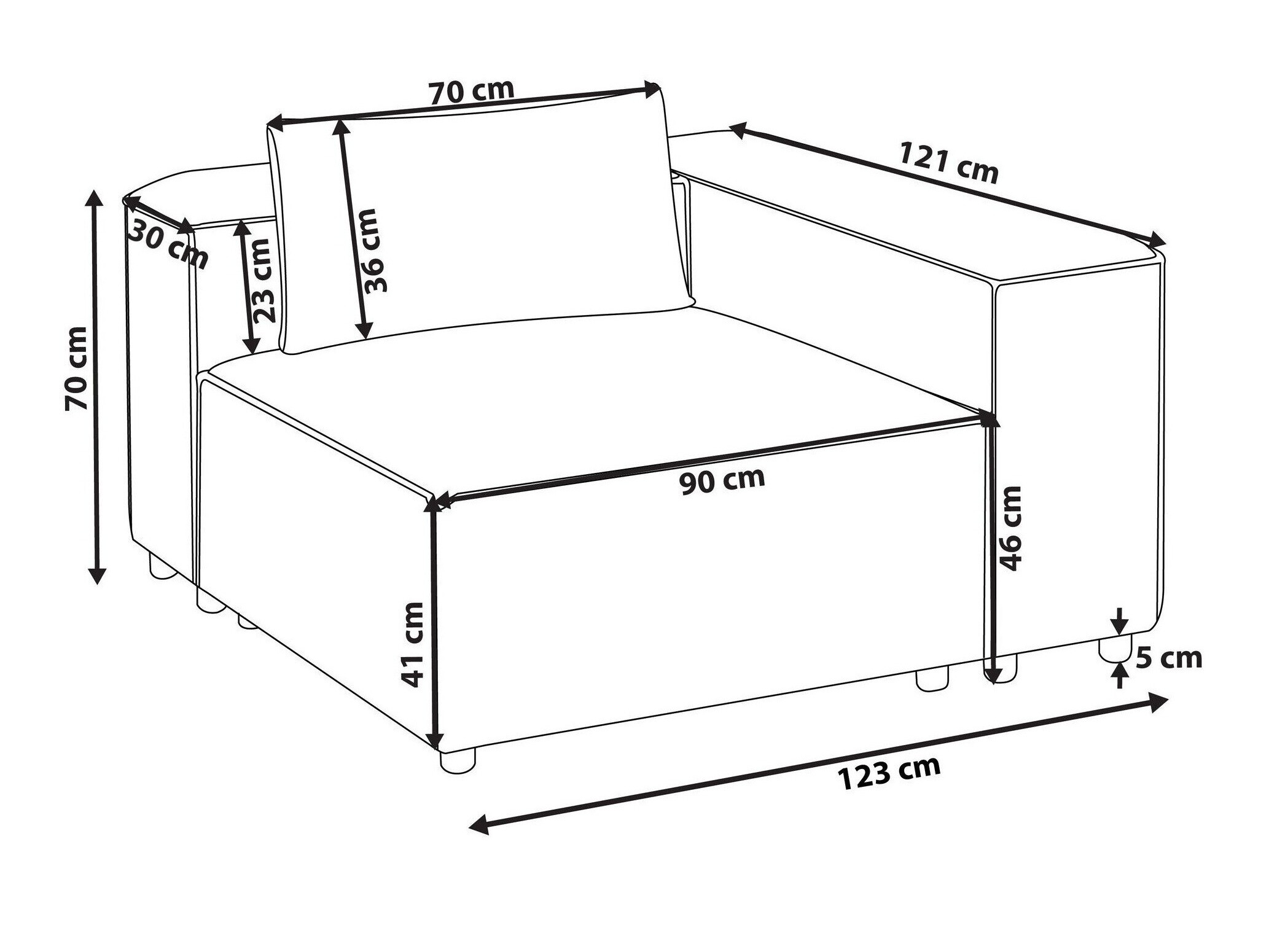 Modularni sedežni element Avialu 104 (Siva)