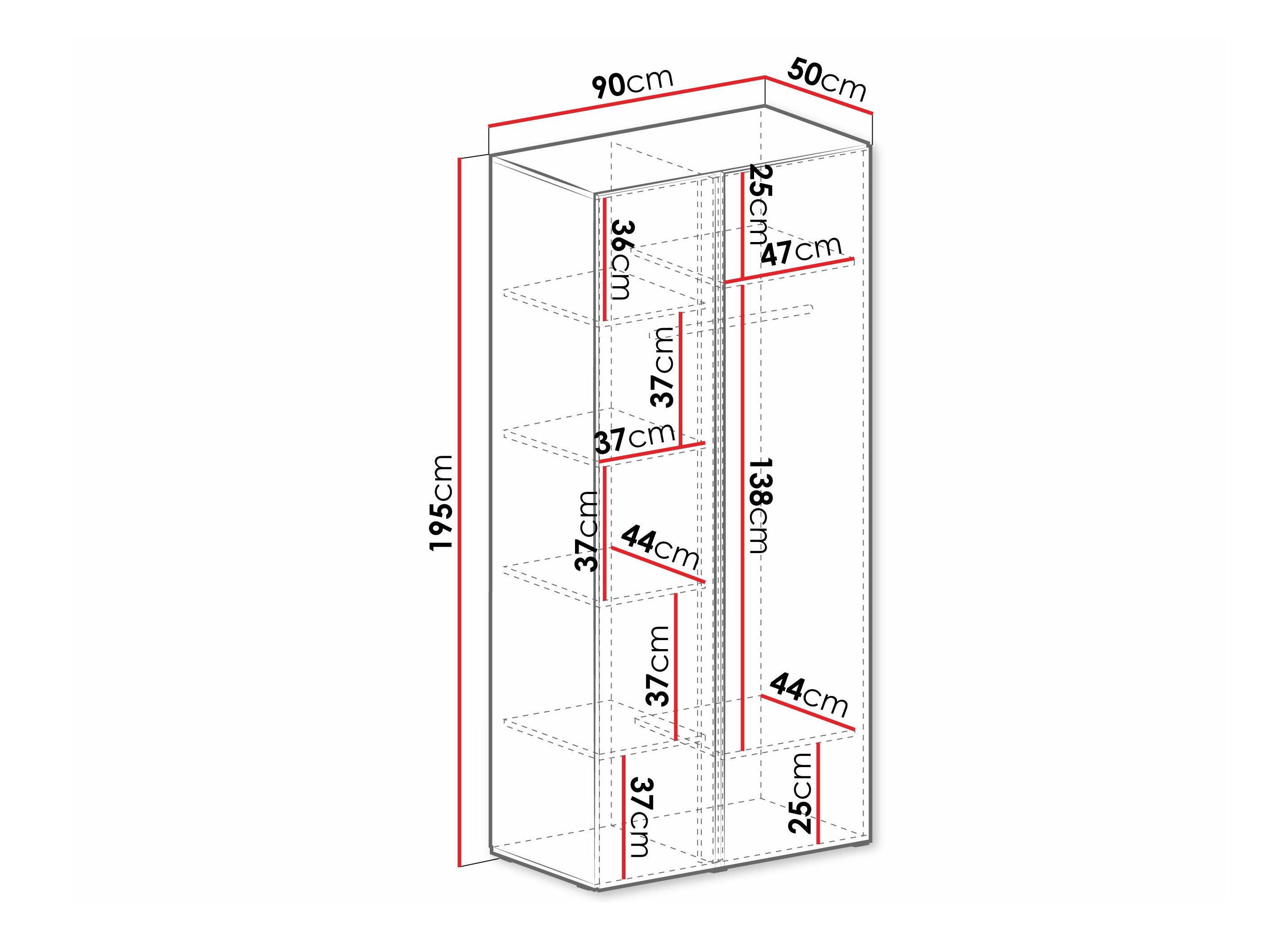 Garderobna omara Fiosono 102 (Evkaliptus + Hrast)