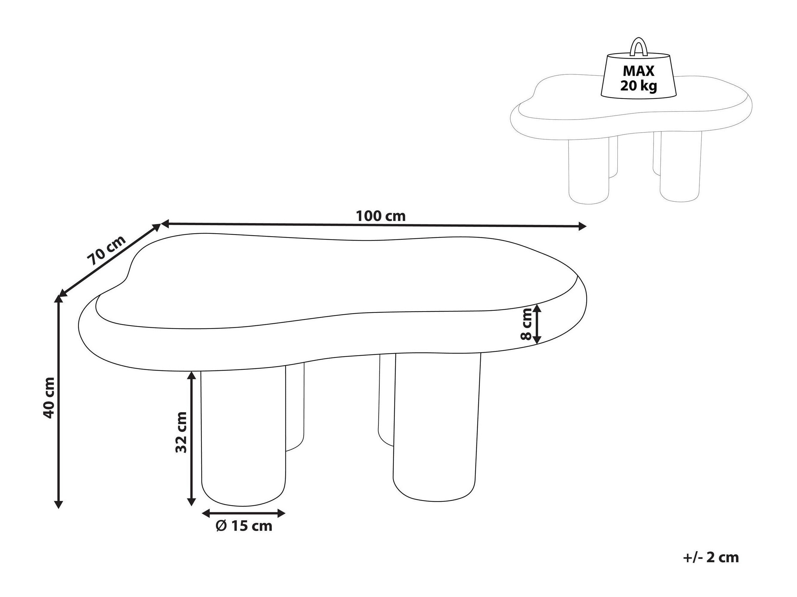 Klubska mizica Berwyn 2949 (Taupe)