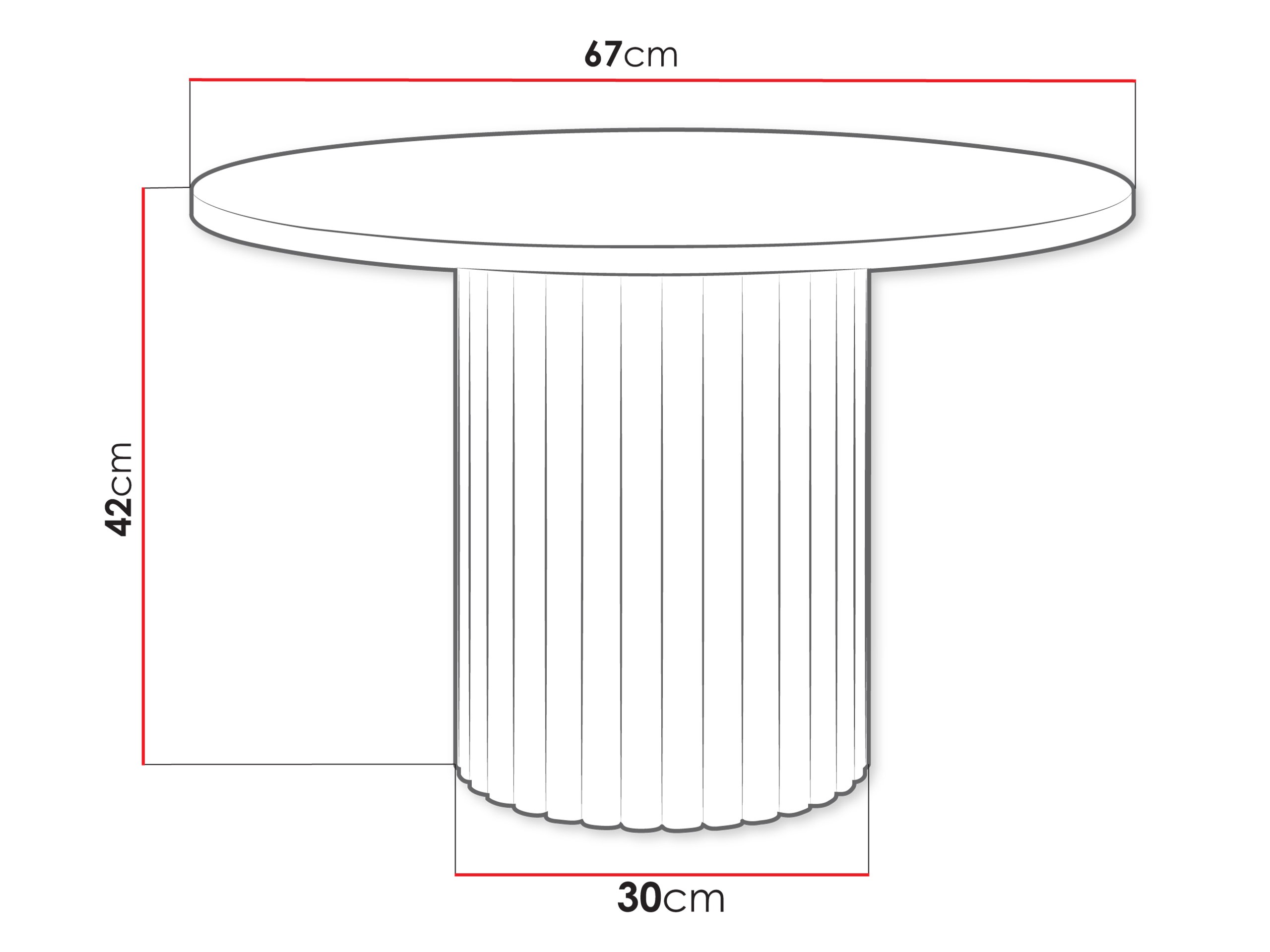 Klubska mizica Dearborn 107 (Kašmir)