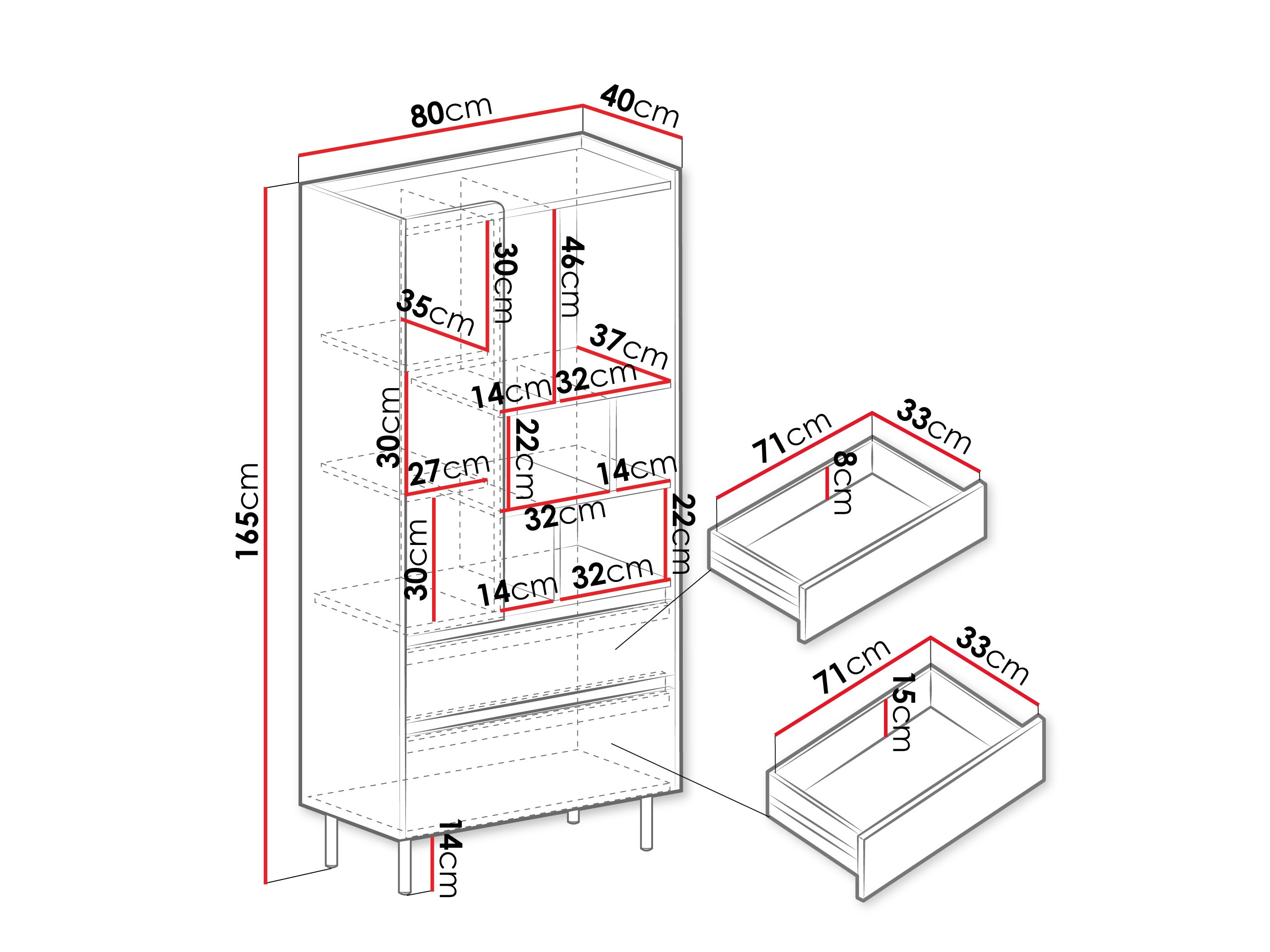 Regal Fiosono 105 (Prašno zelena + Hrast)