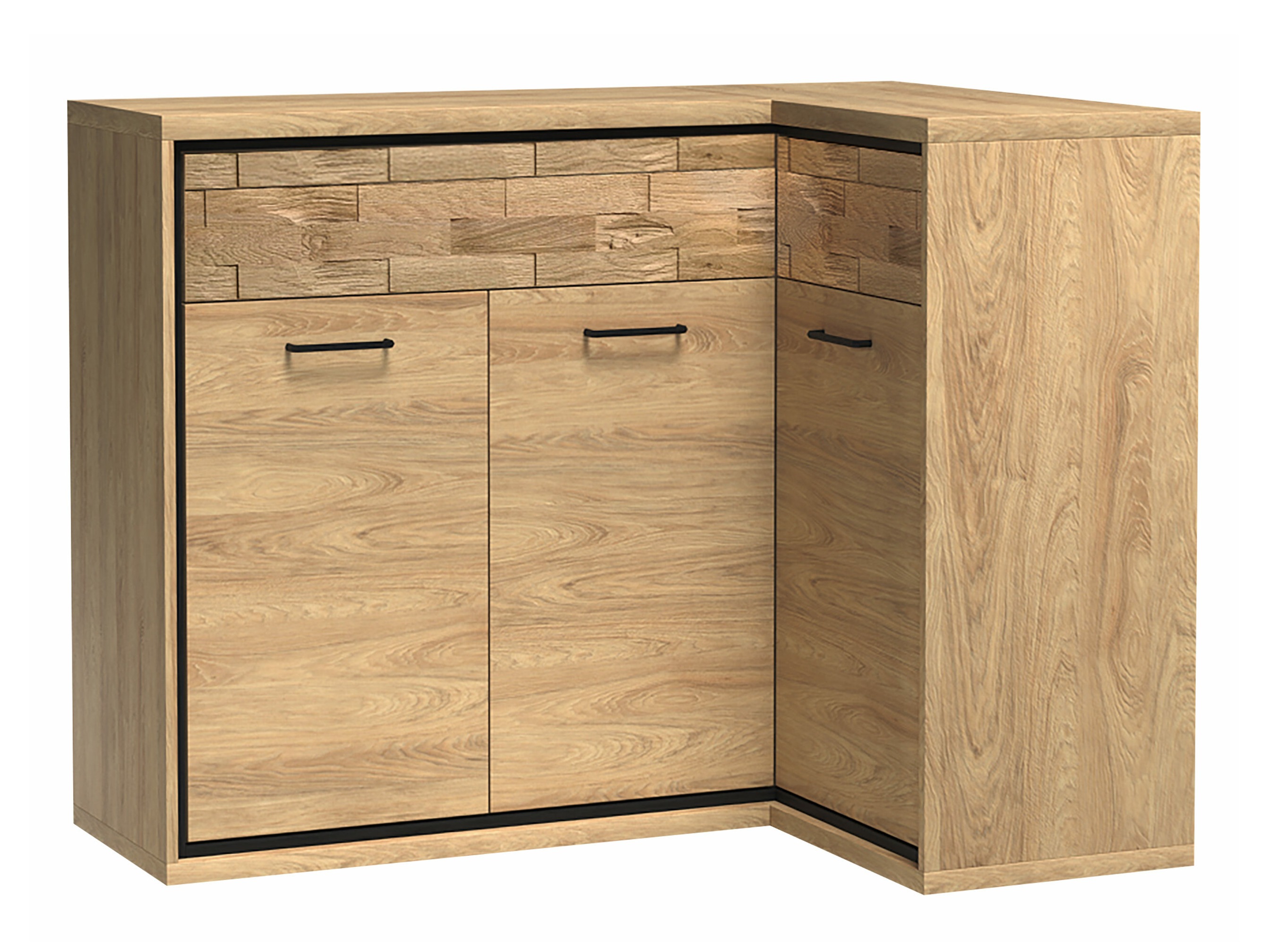 Kotna komoda Etrmoni 106 (Svetel les + Hrast)