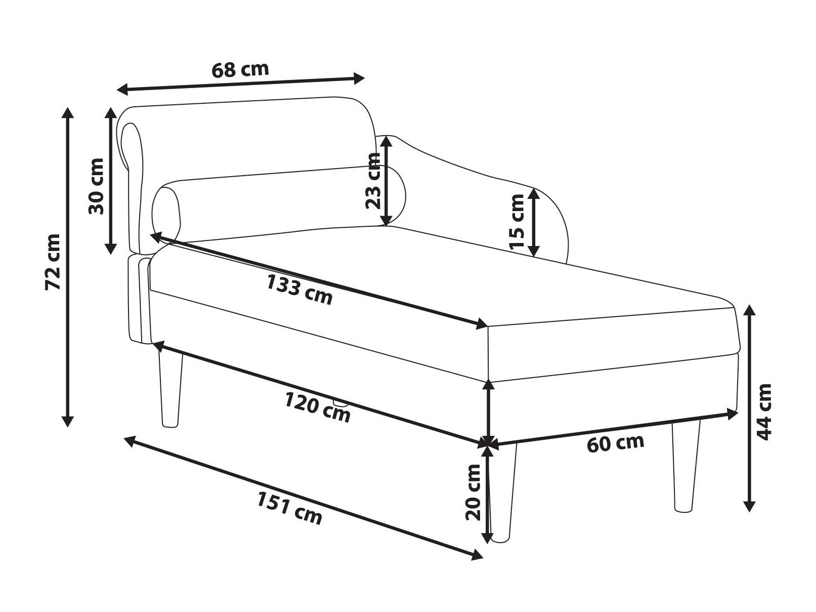 Počivalnik Berwyn 3019 (Bela)