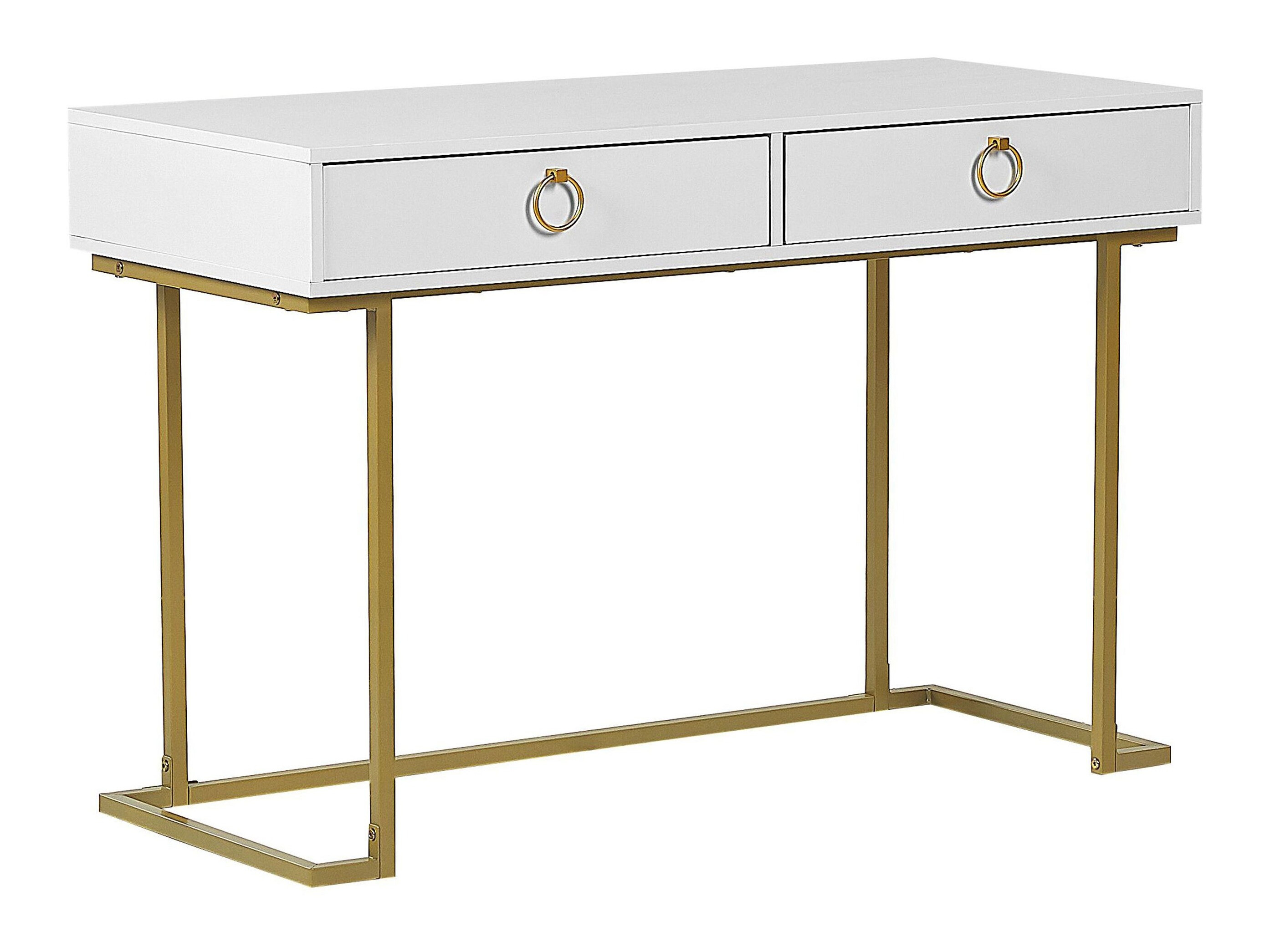 Konzolna miza Berwyn 3020 (Bela + Zlata)