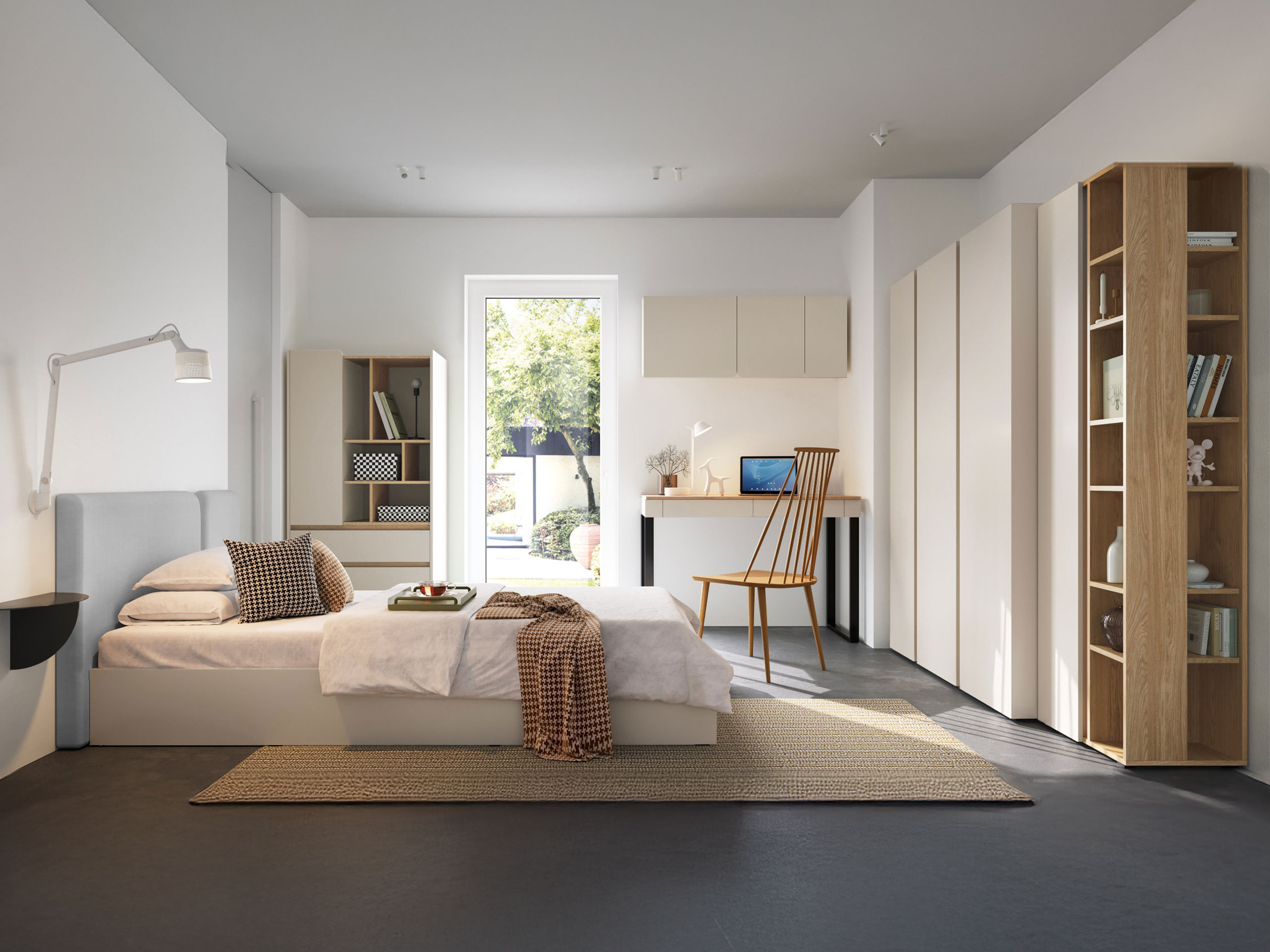 Pohištveni komplet Fiosono 114 (Bež + Hrast)