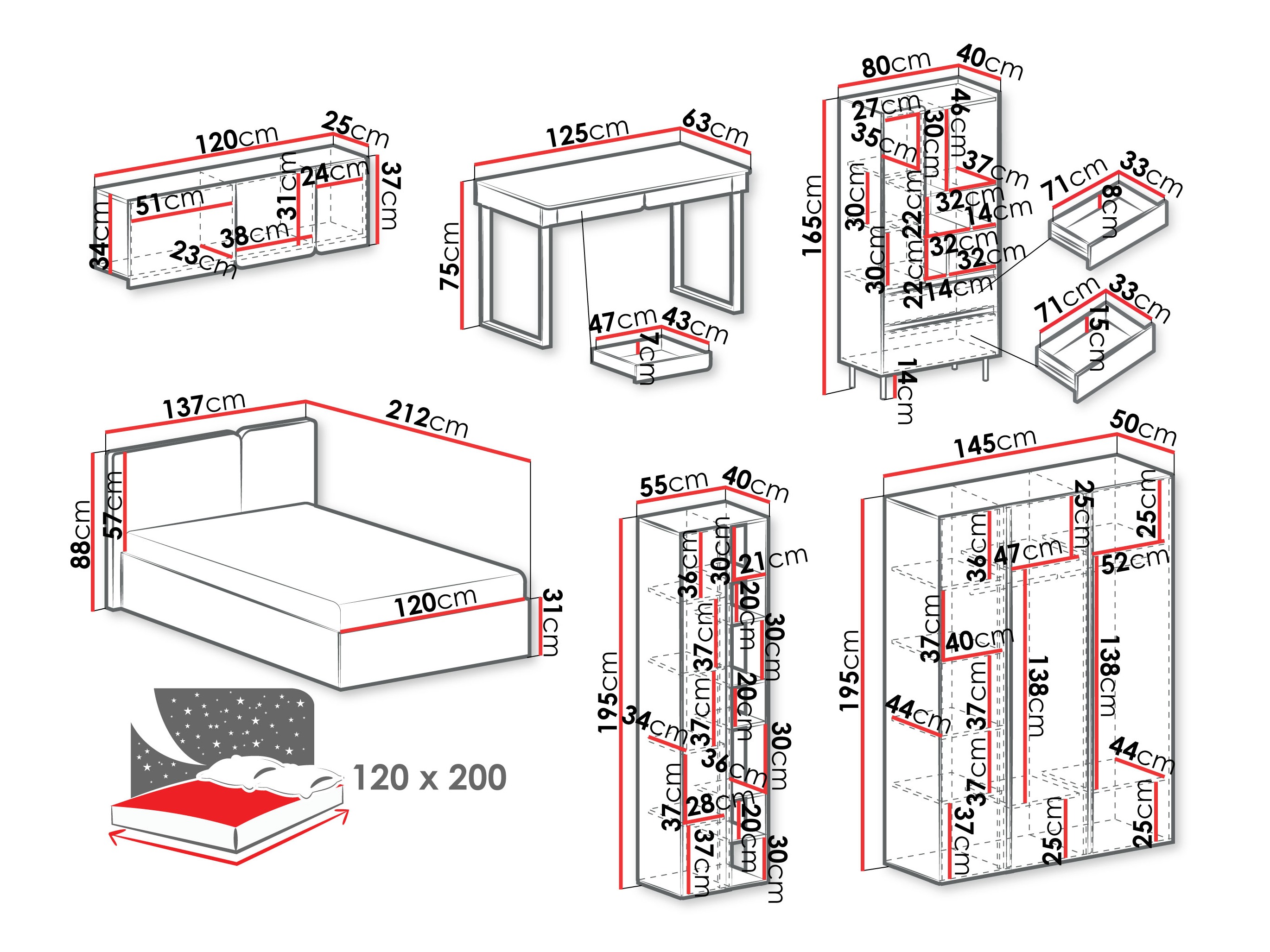 Pohištveni komplet Fiosono 114 (Bež + Hrast)