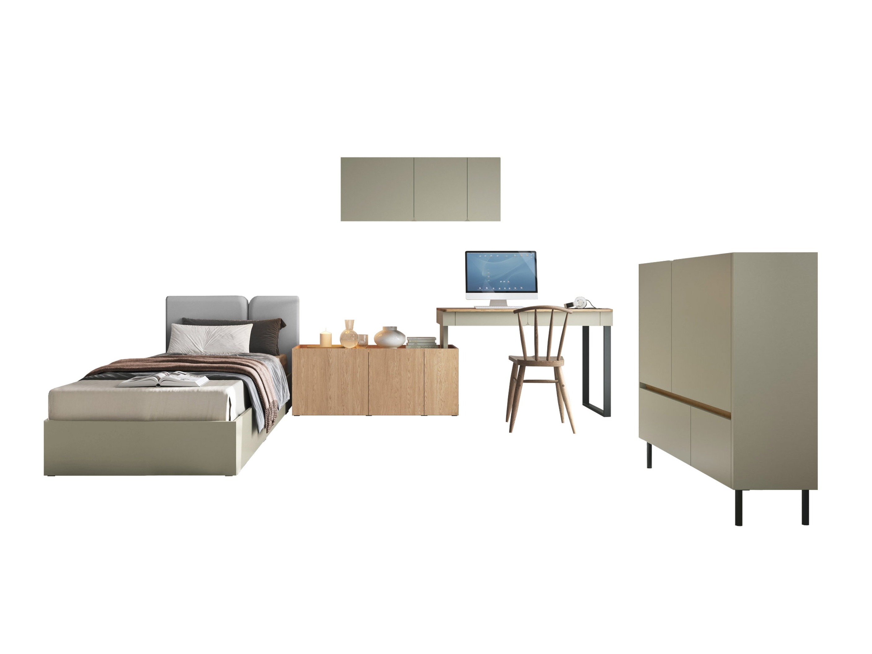 Pohištveni komplet Fiosono 115 (Evkaliptus + Hrast)