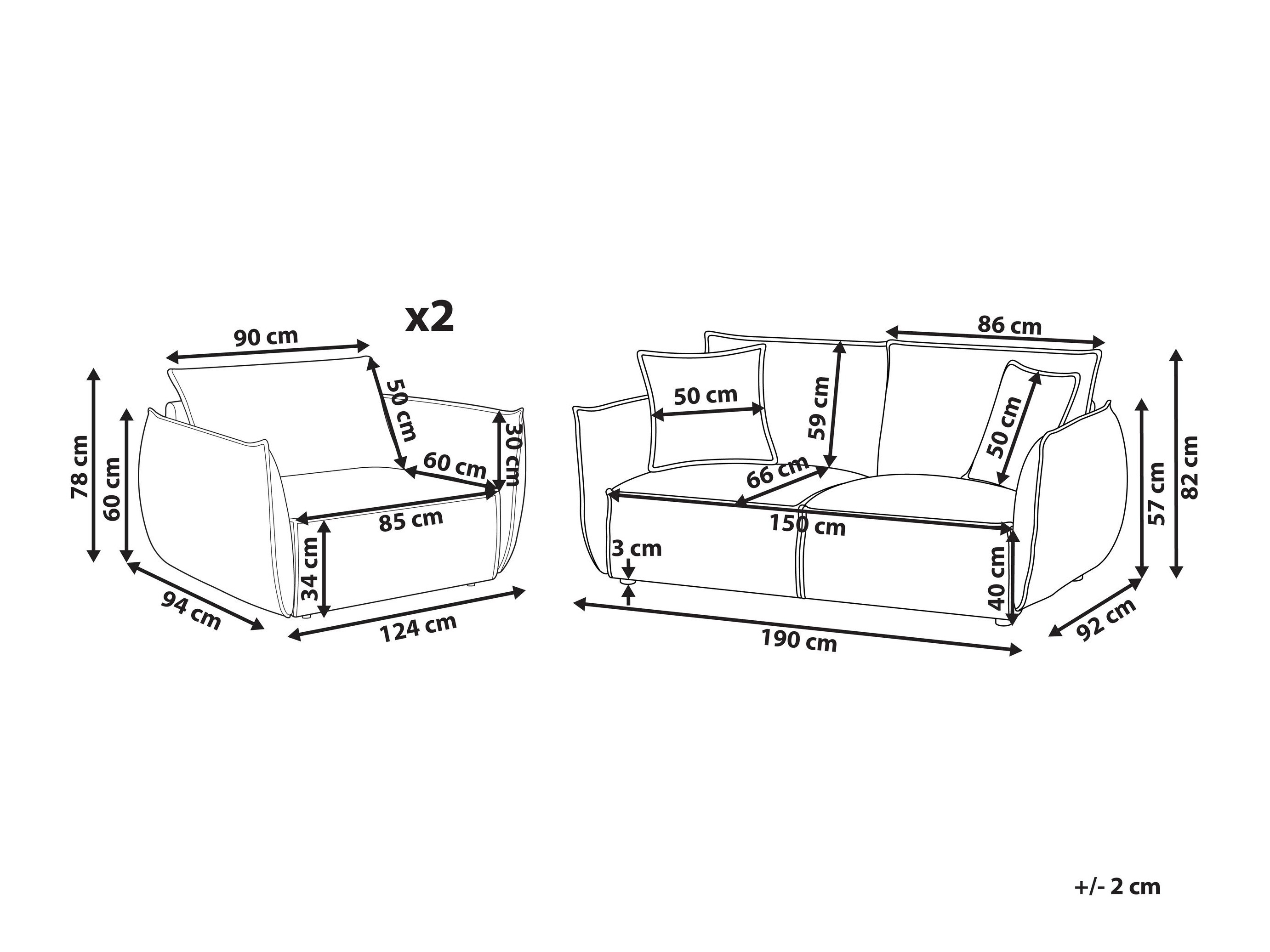 Komplet oblazinjenega pohištva Berwyn 3024 (Svetlo zelena)