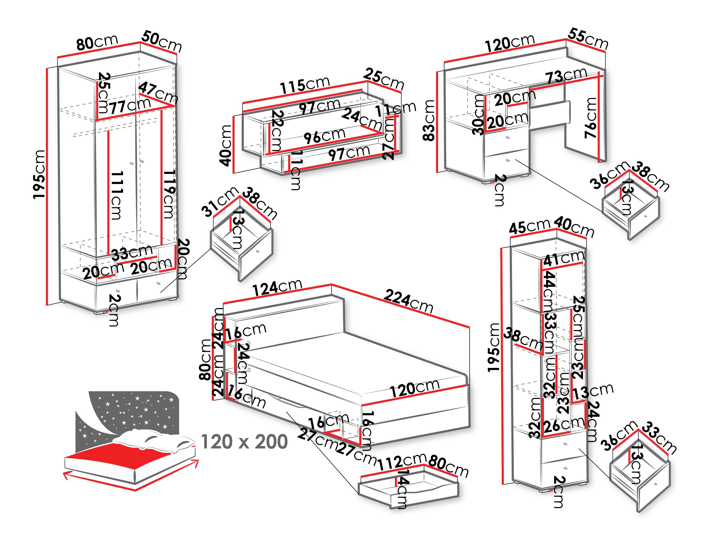 Pohištveni komplet Ciravie 108