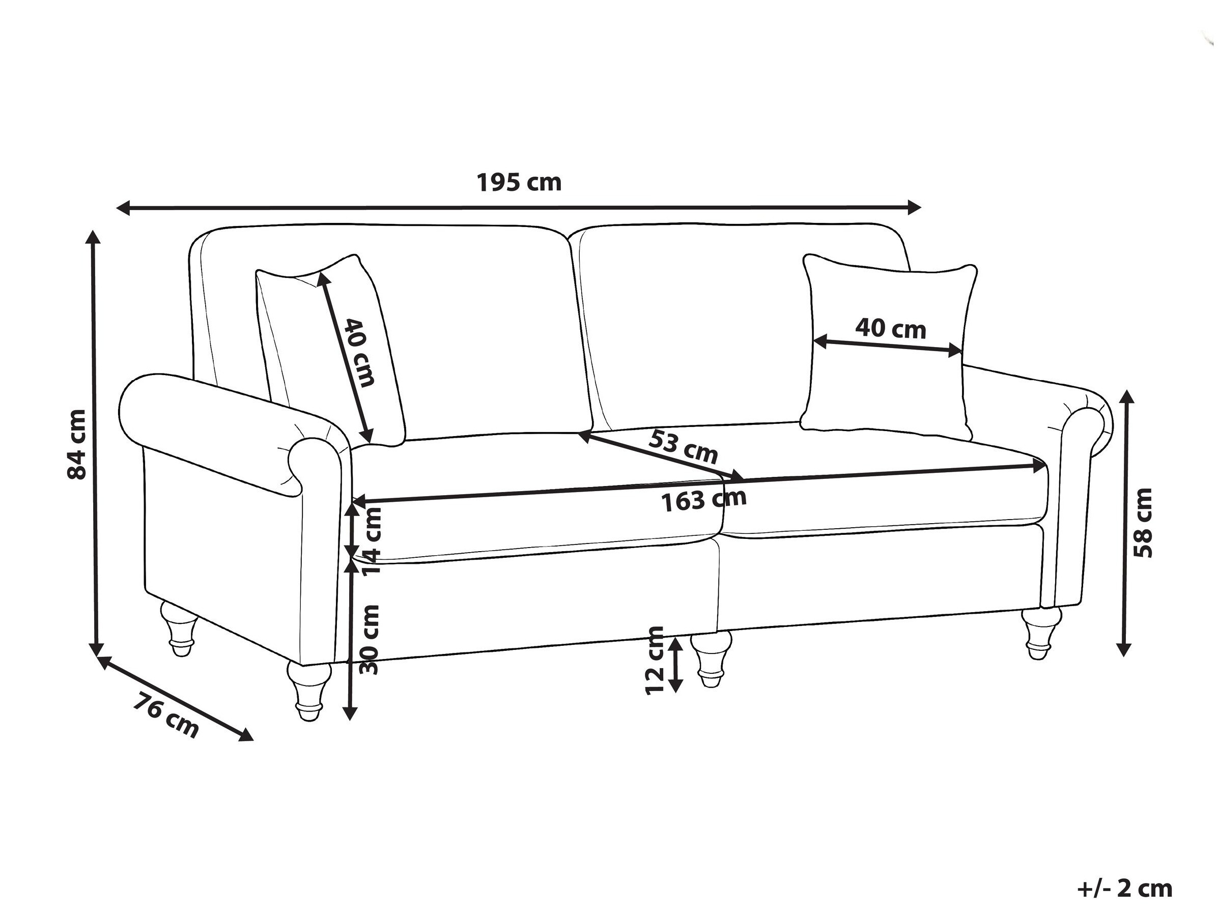 Kavč Berwyn 3035 (Rjava)