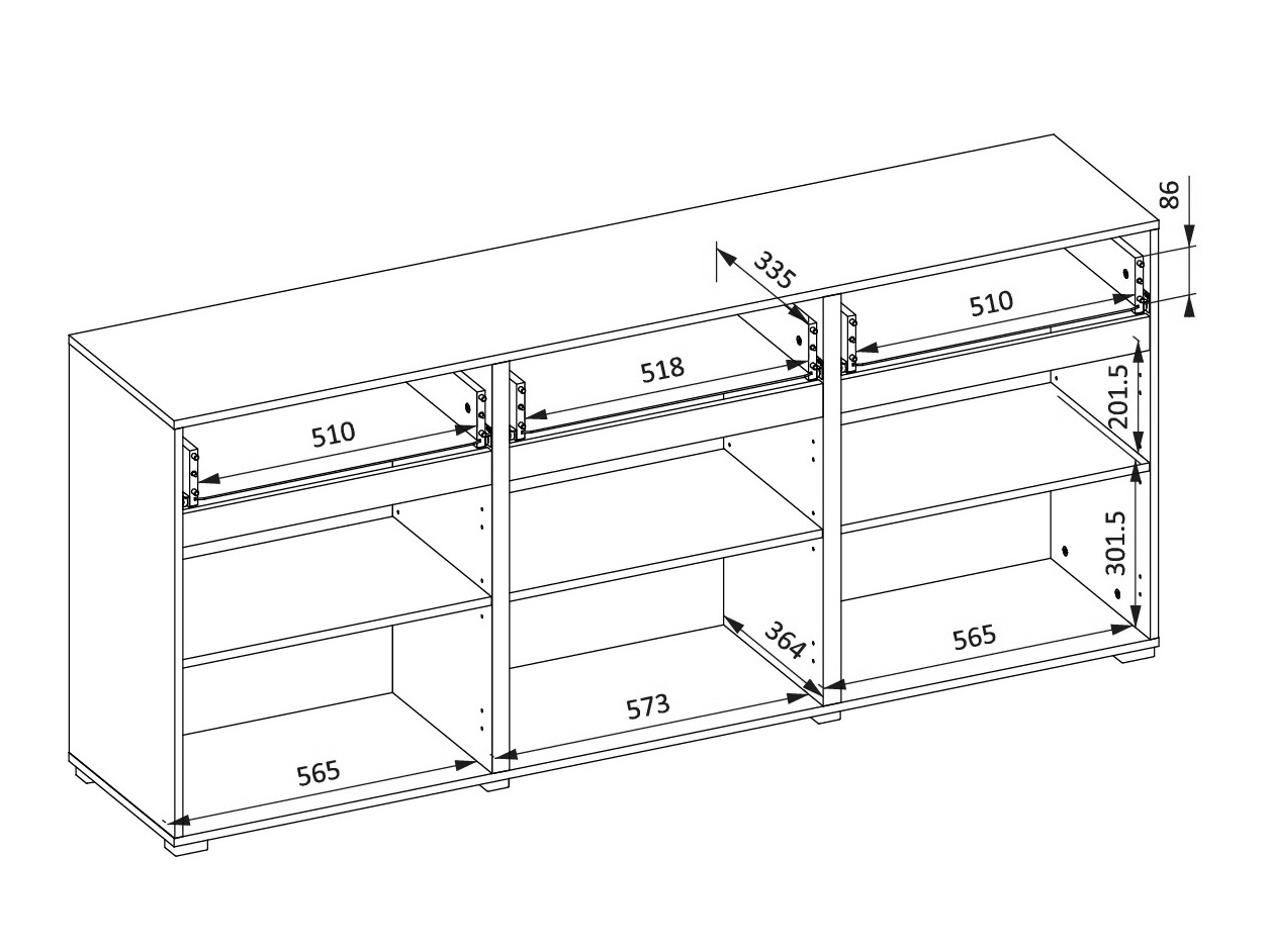 Komoda Alfere 103 (Wotan hrast)