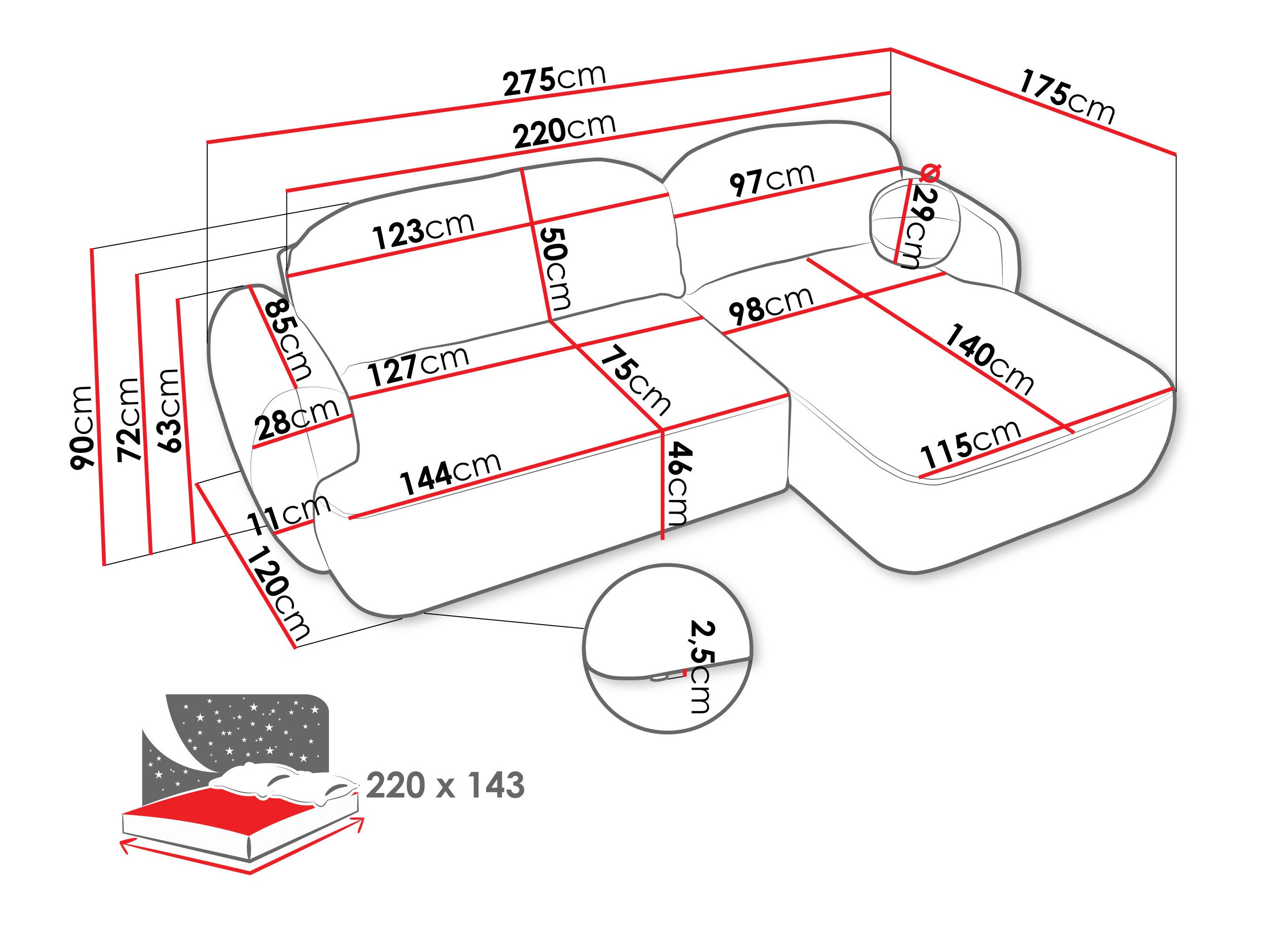 Kotna garnitura TrendyNest 110 (Now Or Never 03)