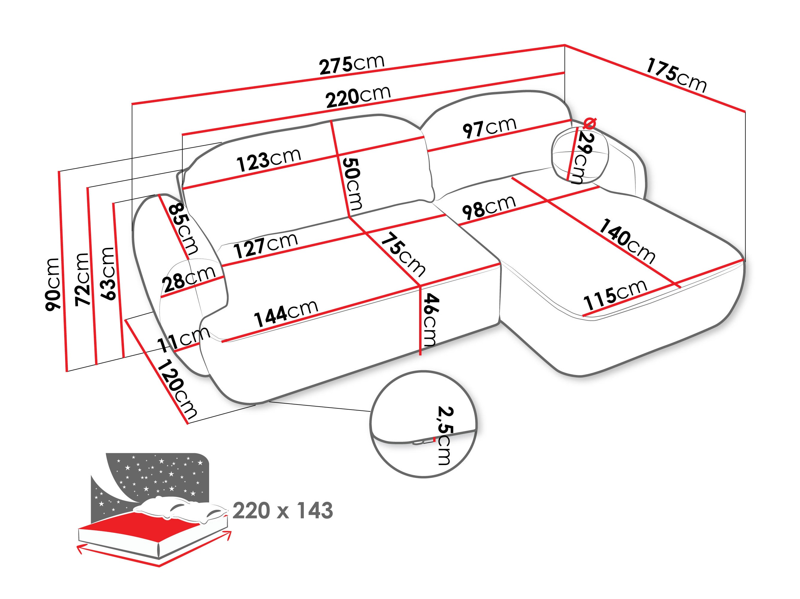 Kotna garnitura TrendyNest Ardea I (Now Or Never 16)