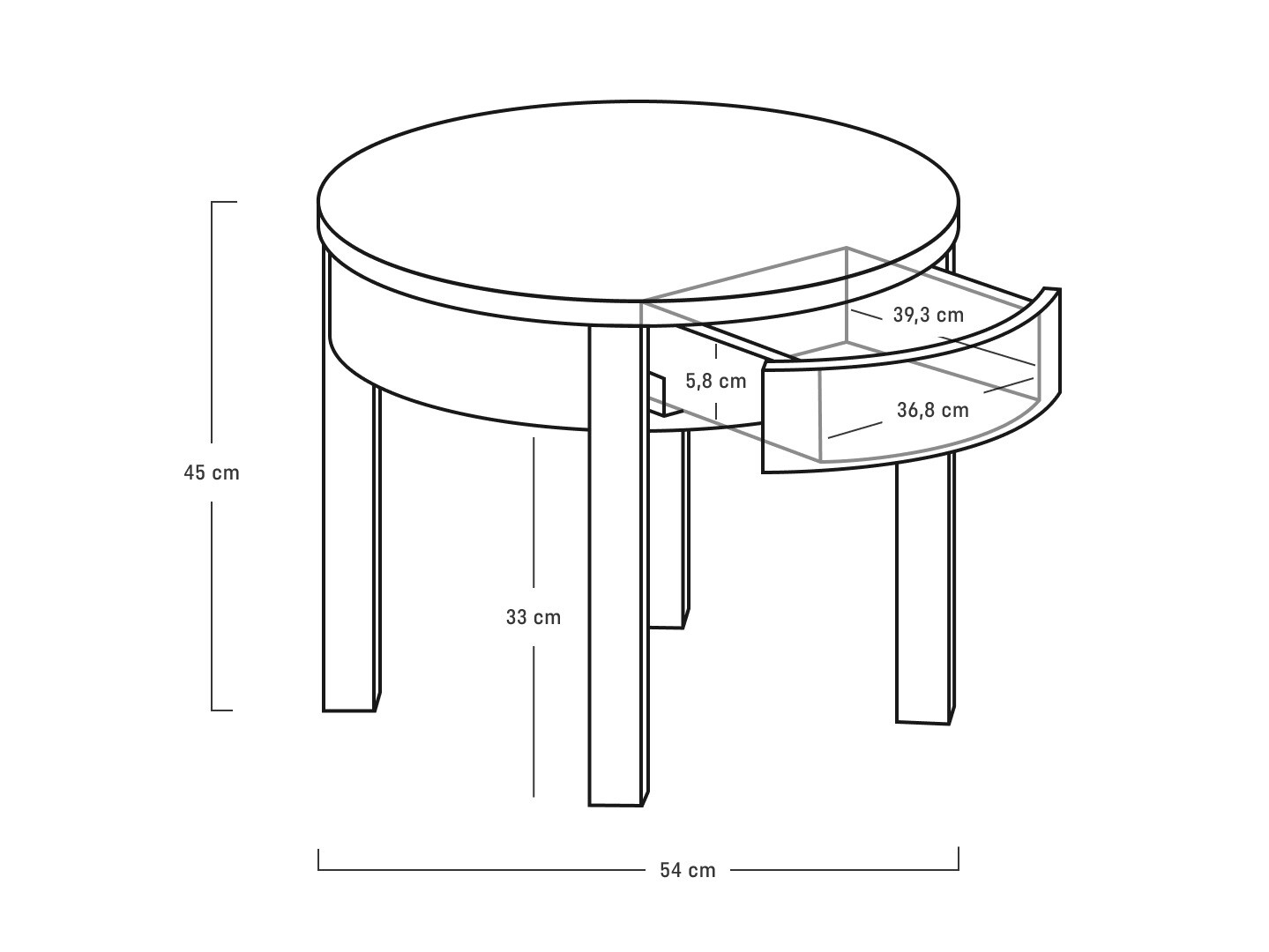 Klubska mizica Sosero 102 (Bež)