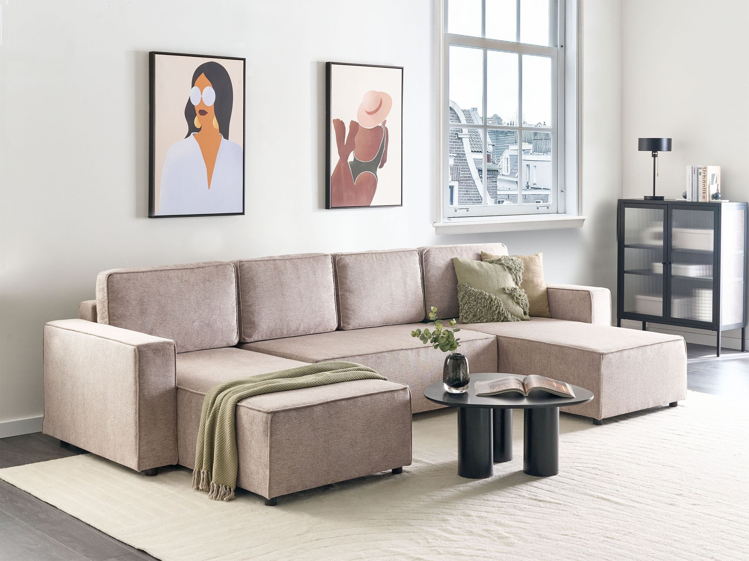 Kotna garnitura Berwyn 3040 (Svetlo rjava)