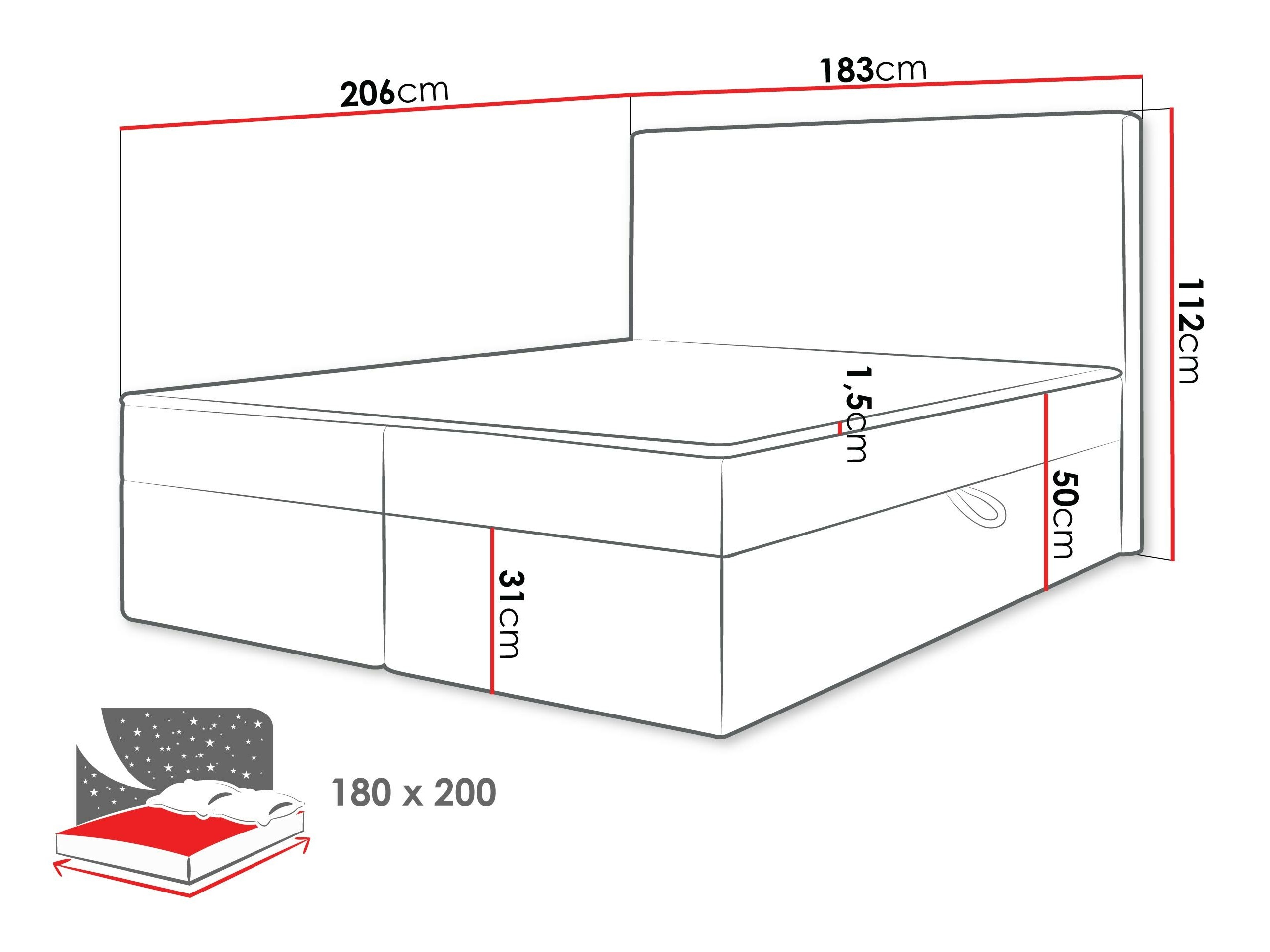 Boxspring postelja Comfivo Arbitas (Ambience 01)