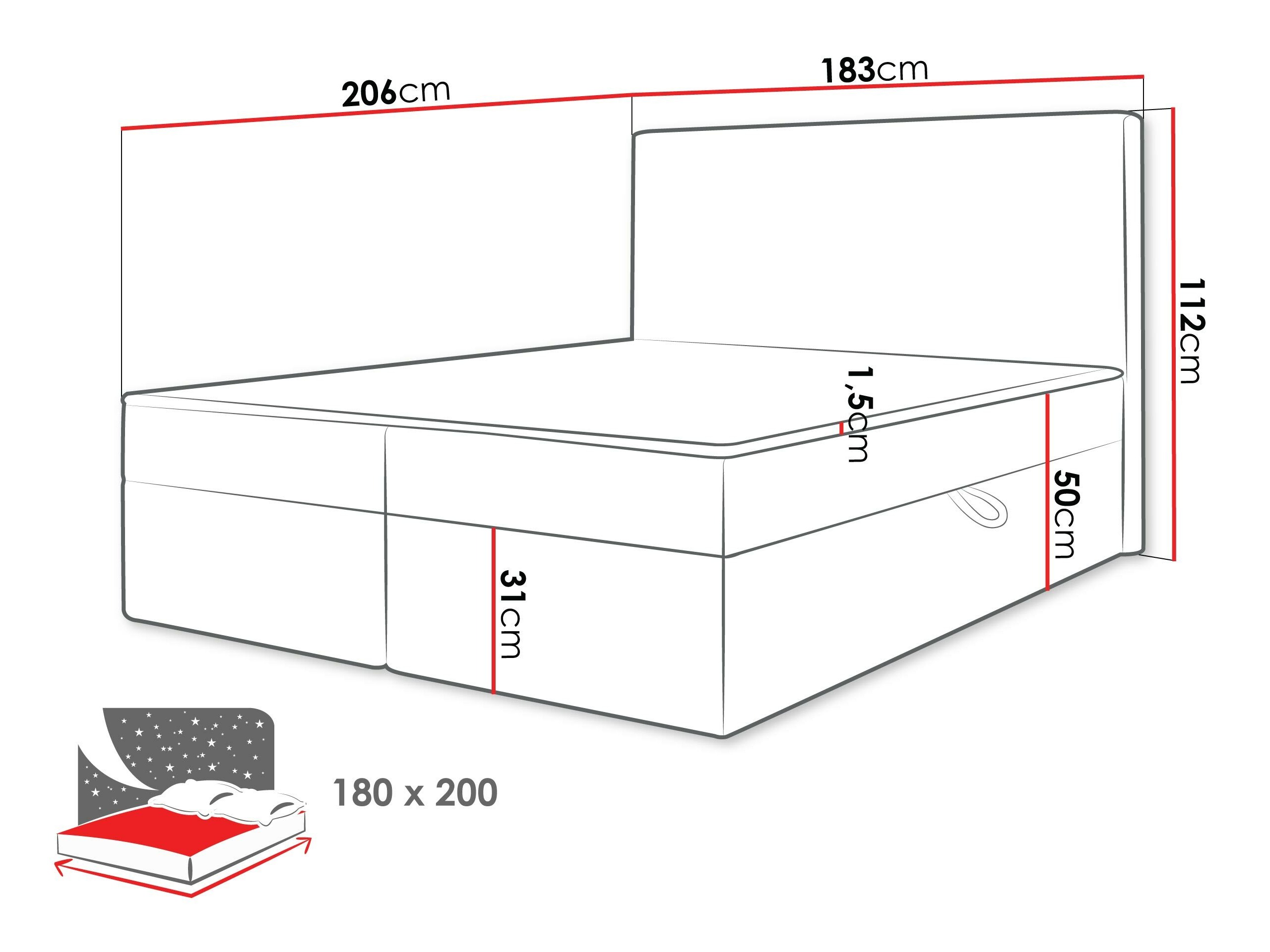 Boxspring postelja Comfivo Arbitas (Ambience 02)