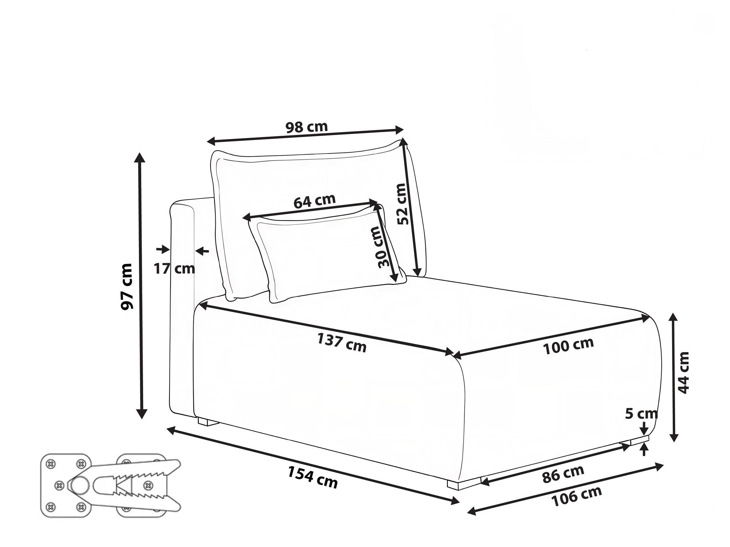 Počivalnik Berwyn 3029 (Rjava)